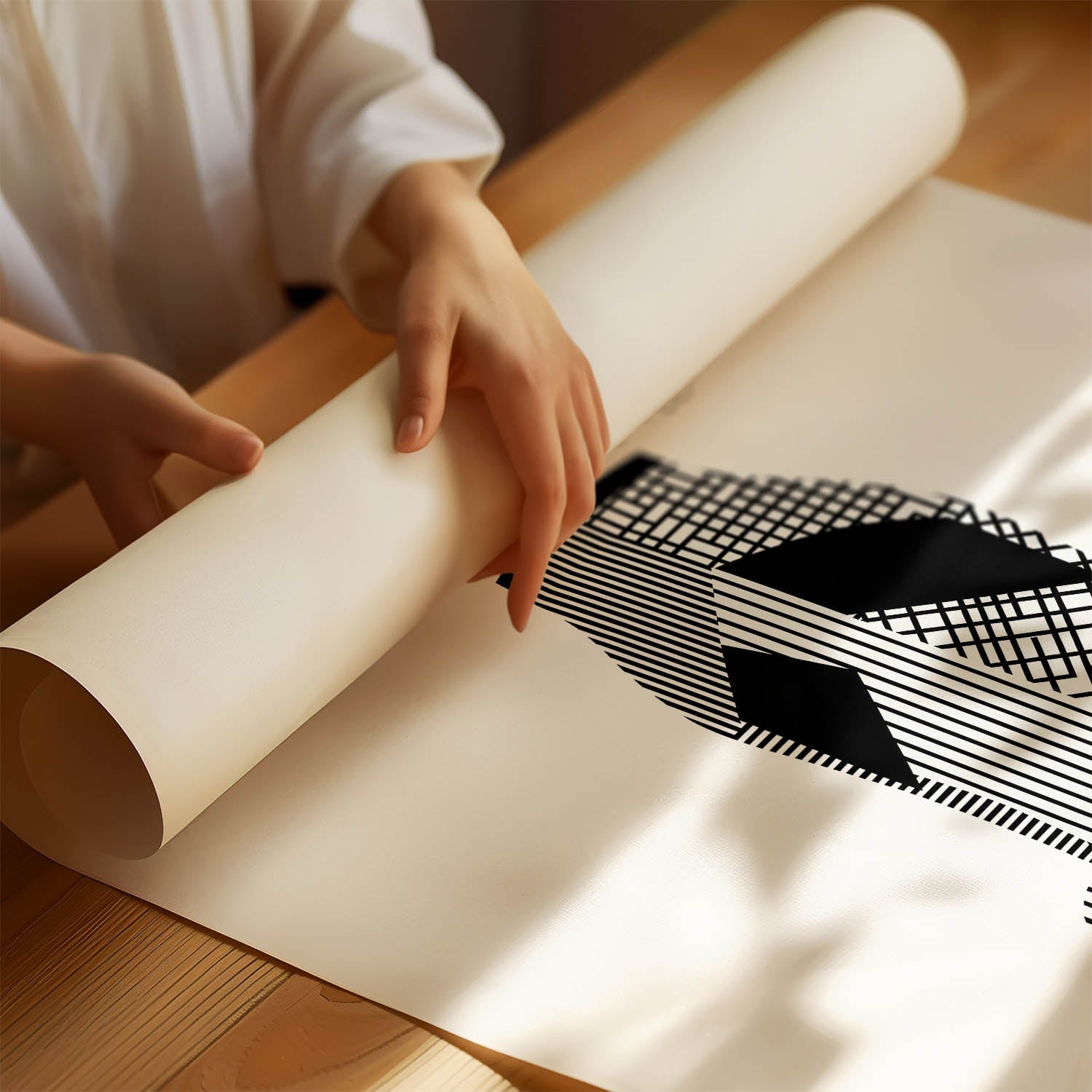Fox Terrier Geometric Line Art mockup