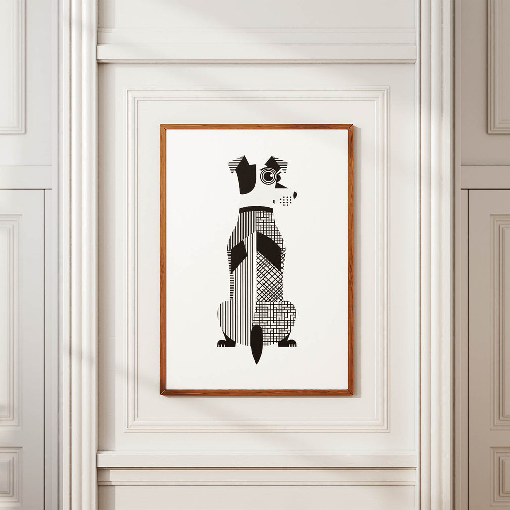 Fox Terrier Geometric Line Art mockup