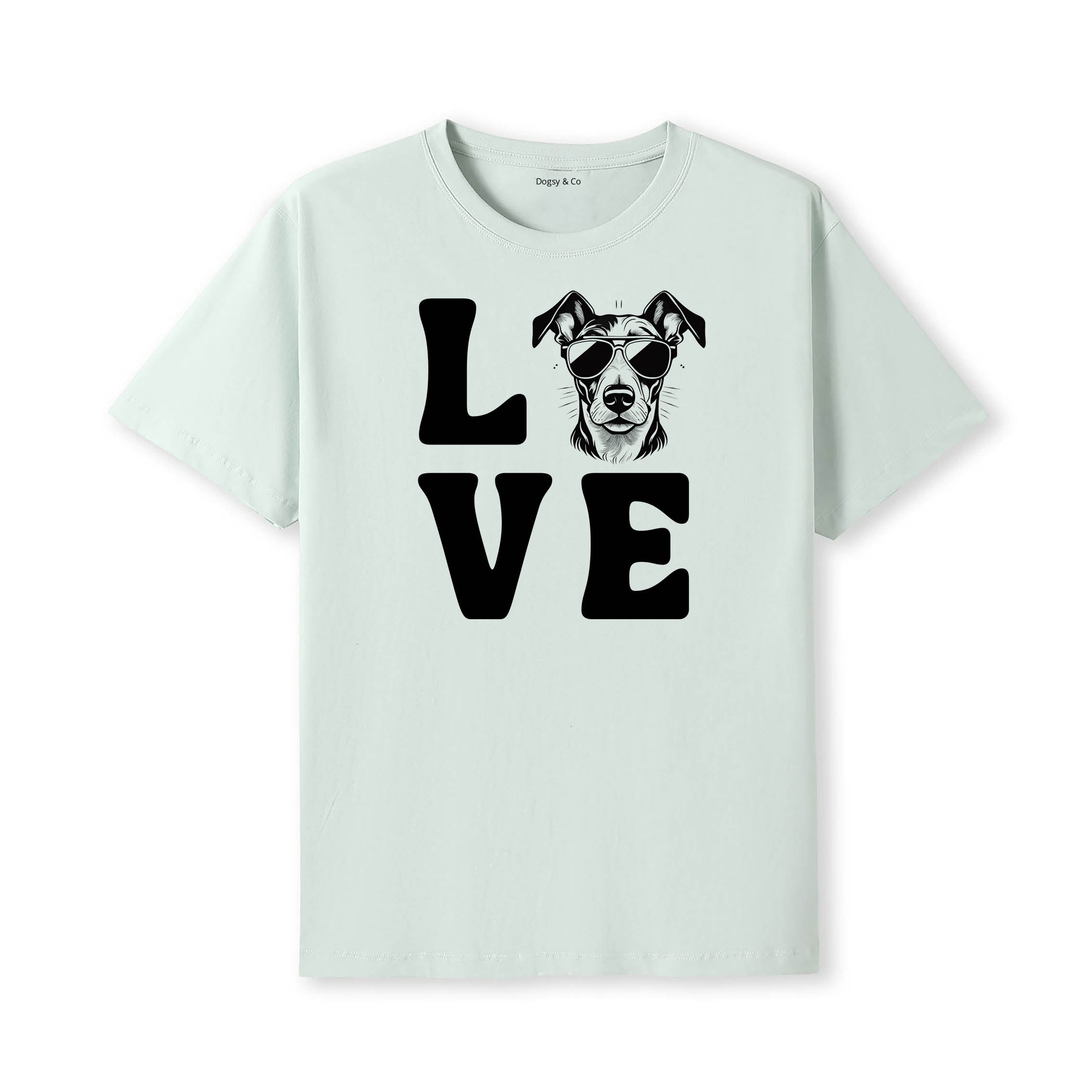 Fox Terrier LOVE DOGS Tshirt - Mint