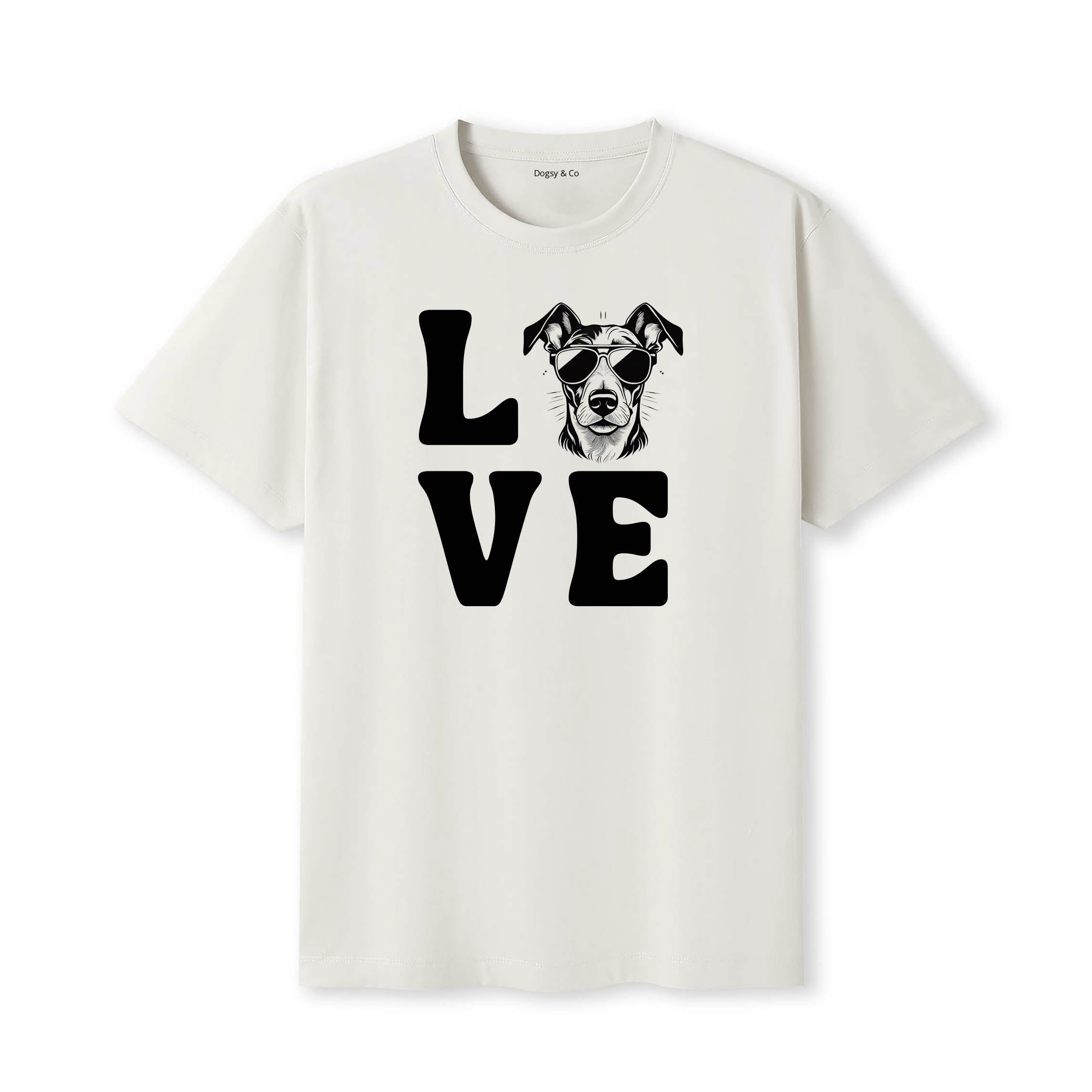 Fox Terrier LOVE DOGS Tshirt - Natural