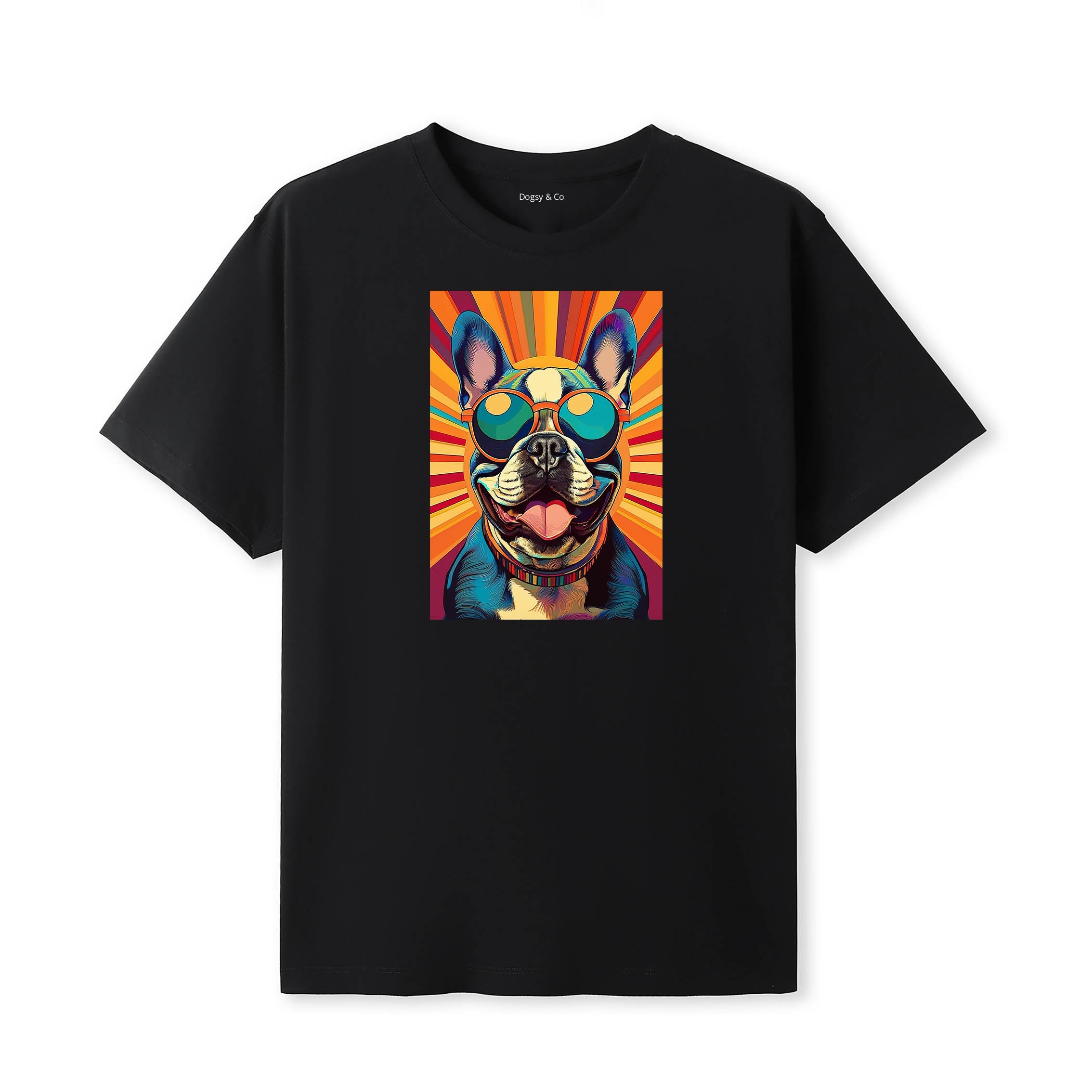 French Bulldog Sunnies Dog T-Shirt V1 Black
