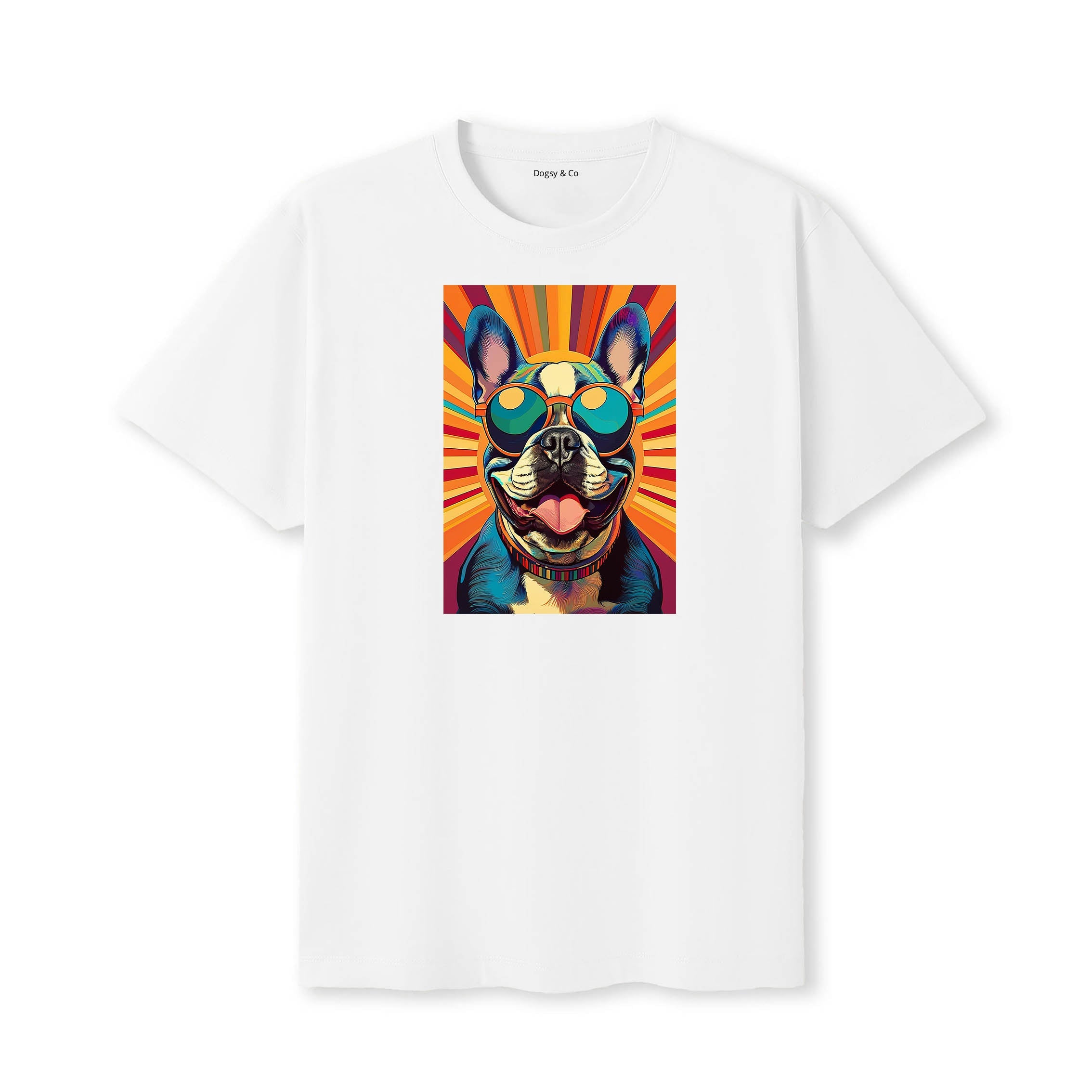 French Bulldog Sunnies Dog T-Shirt V1 White
