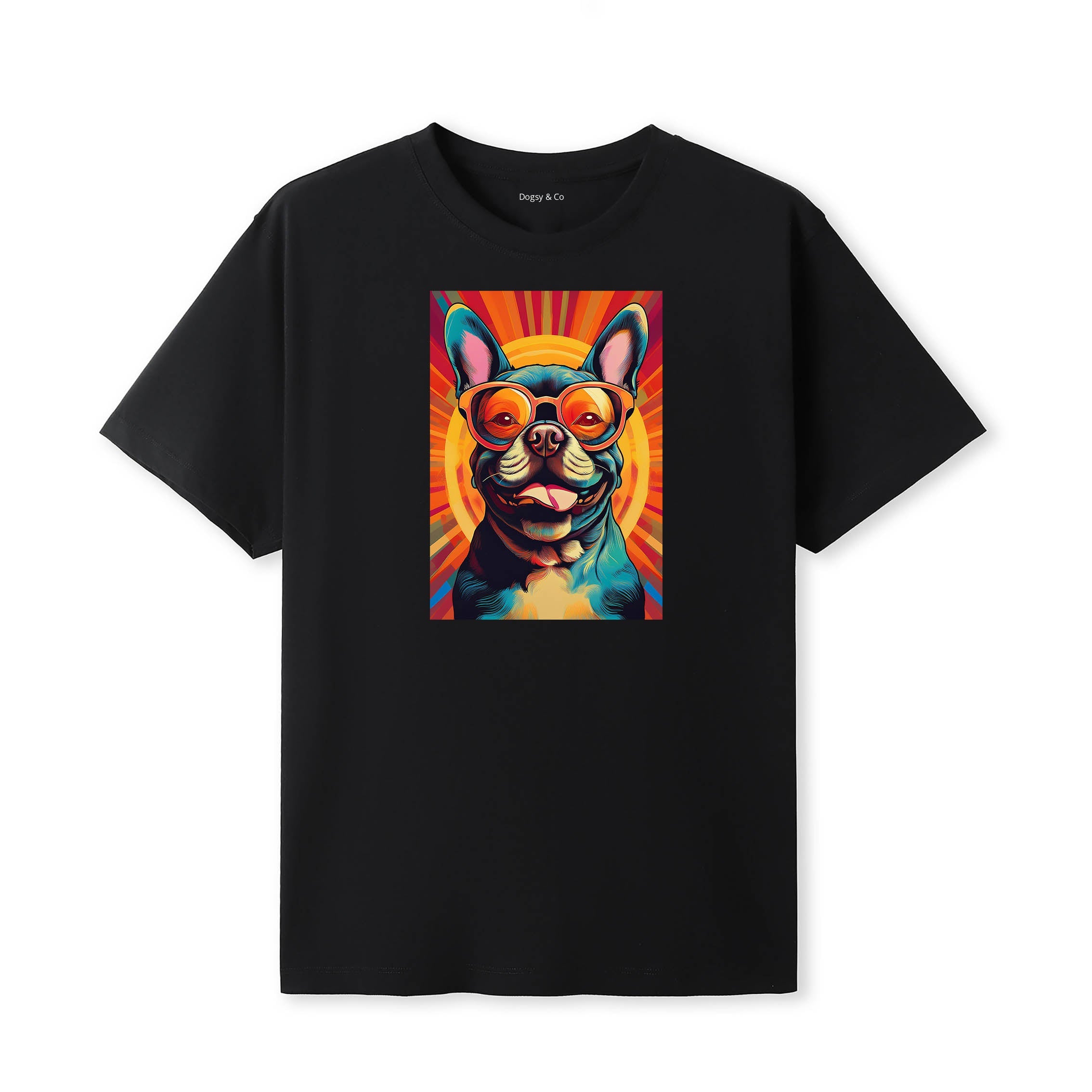French Bulldog Sunnies Dog T-Shirt V2 Black