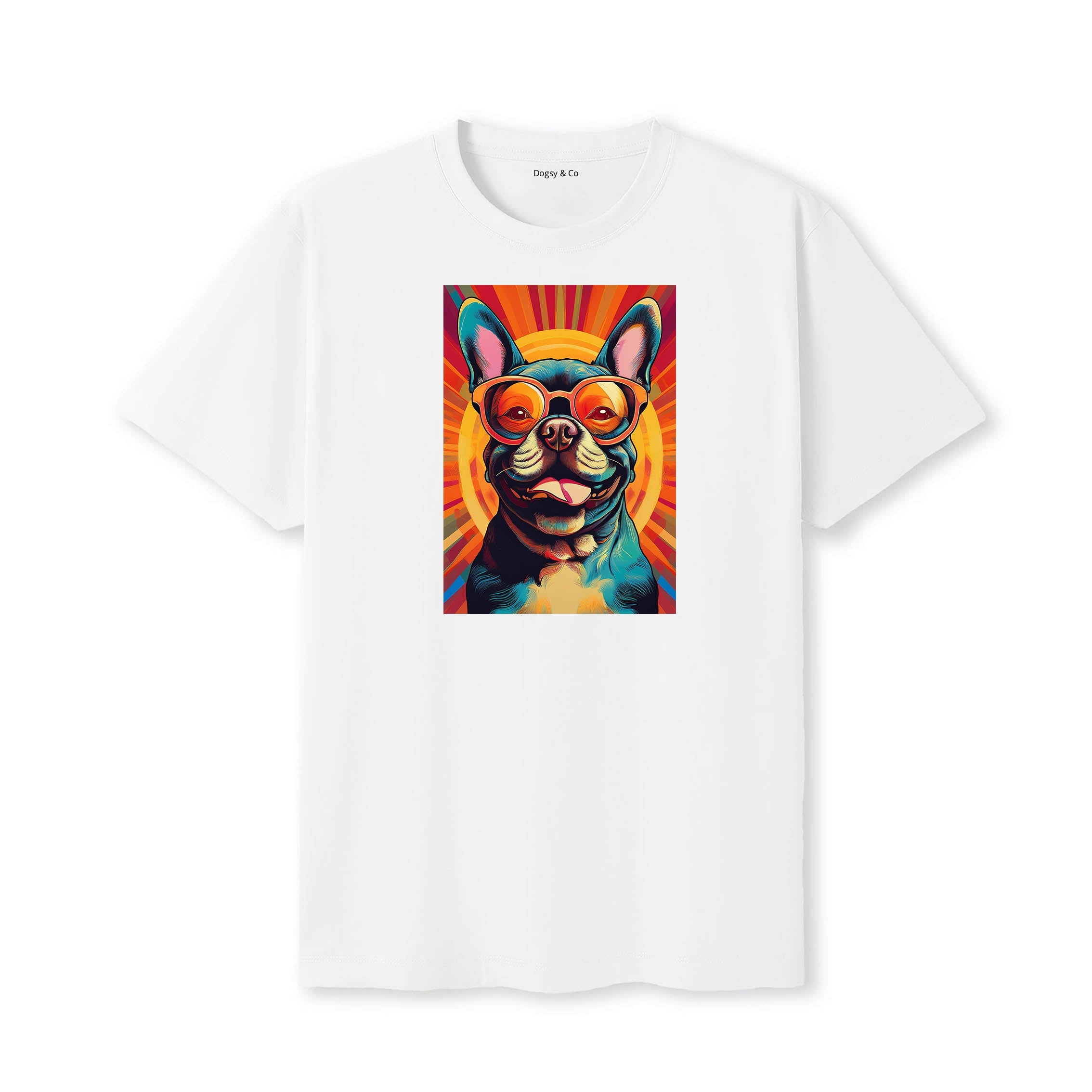 French Bulldog Sunnies Dog T-Shirt V2 White
