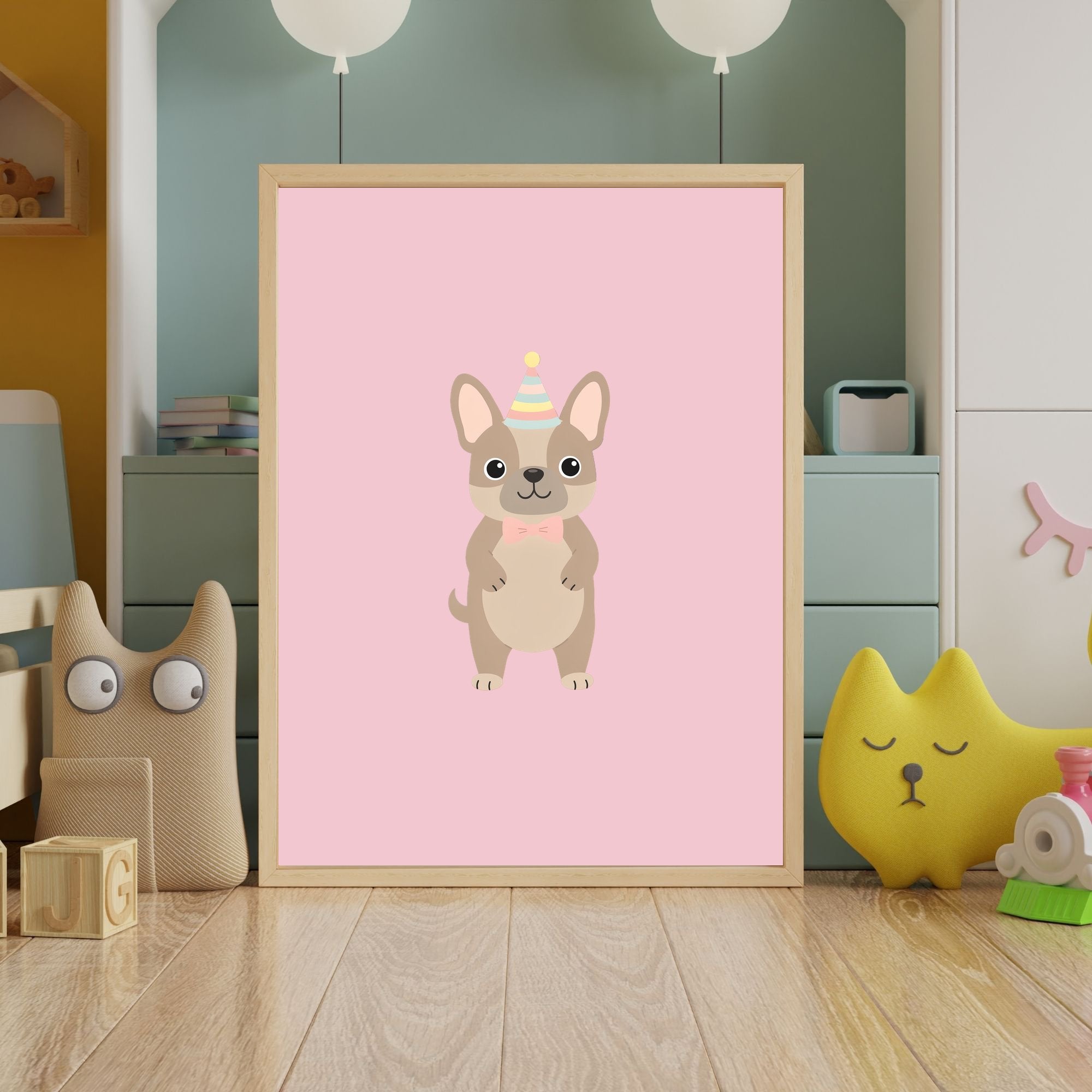French Bulldog Kids Nursery Wall Art Print Bundle — 22 Dog Costume Designs, 5 Colours, 6 Print Sizes | Digital Download