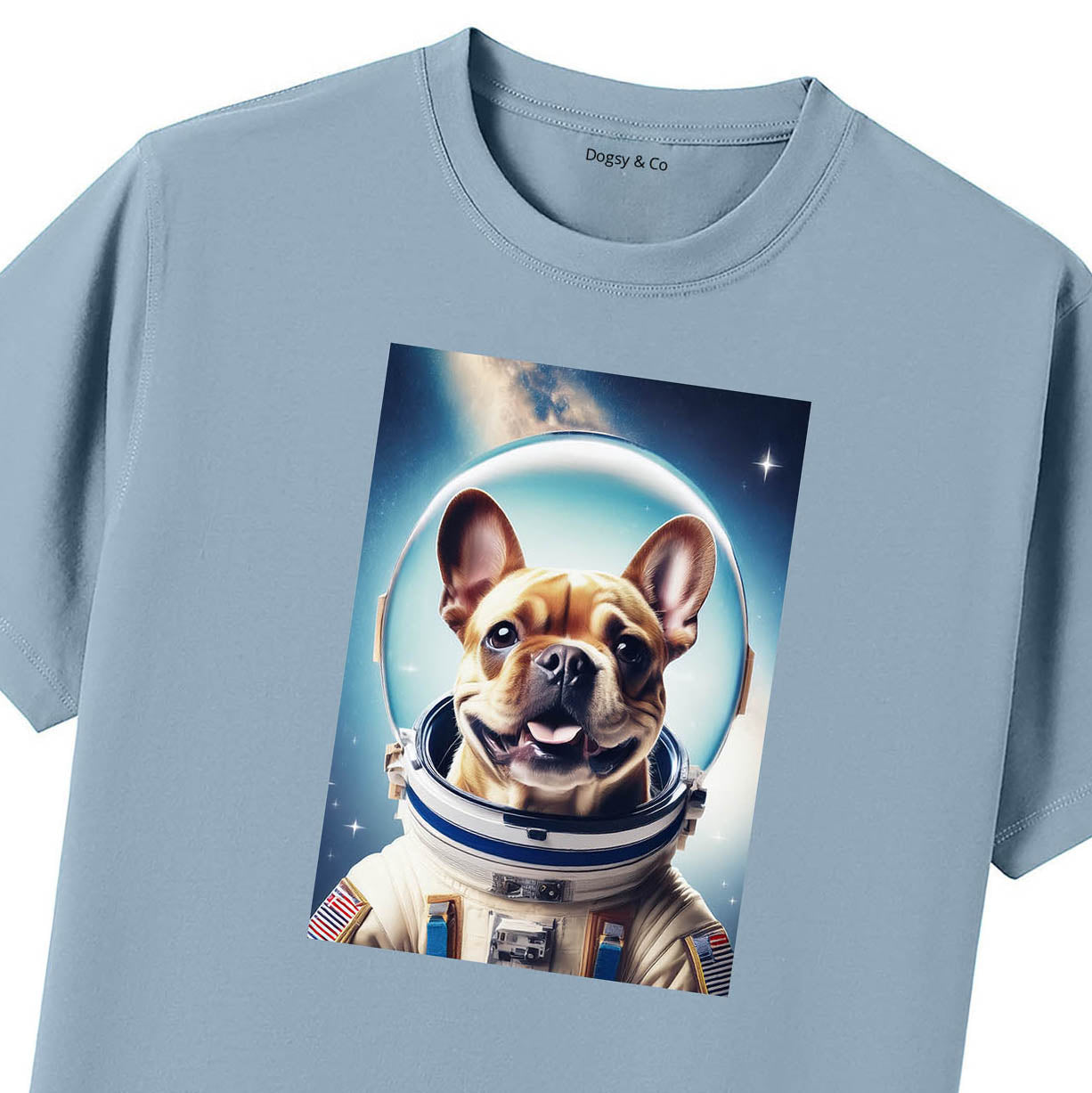 Blue T-Shirt Close Up
