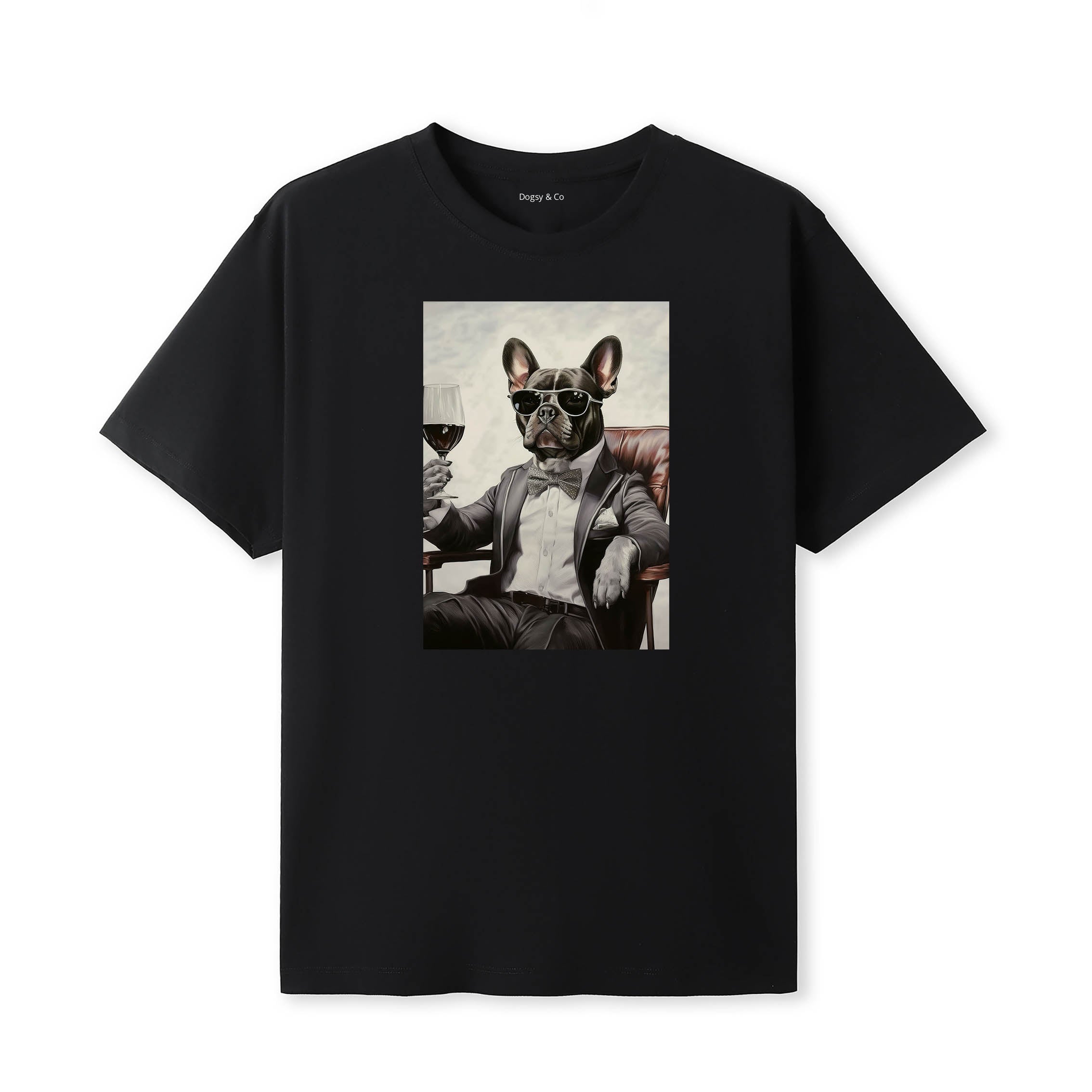 French Bulldog distinguished gentleman dog t-shirt - black