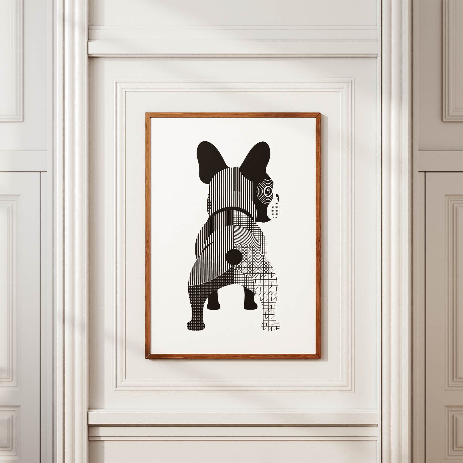 French Bulldog Geometric Line Art mockup
