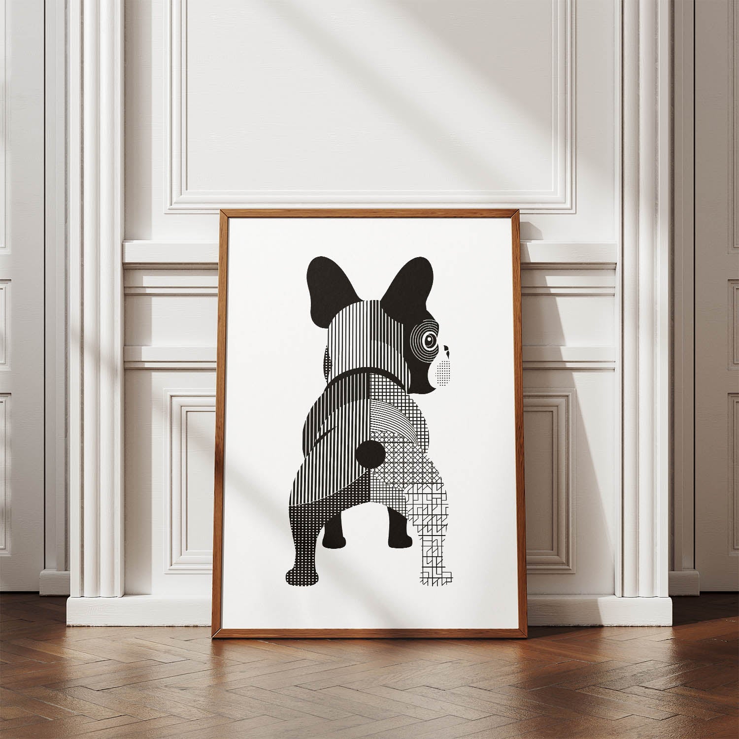 French Bulldog Geometric Line Art mockup