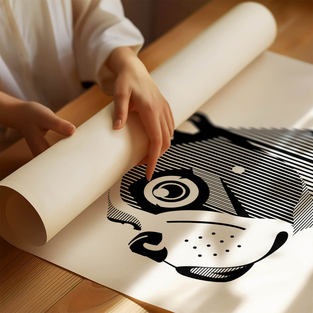 French Bulldog Geometric Line Art mockup