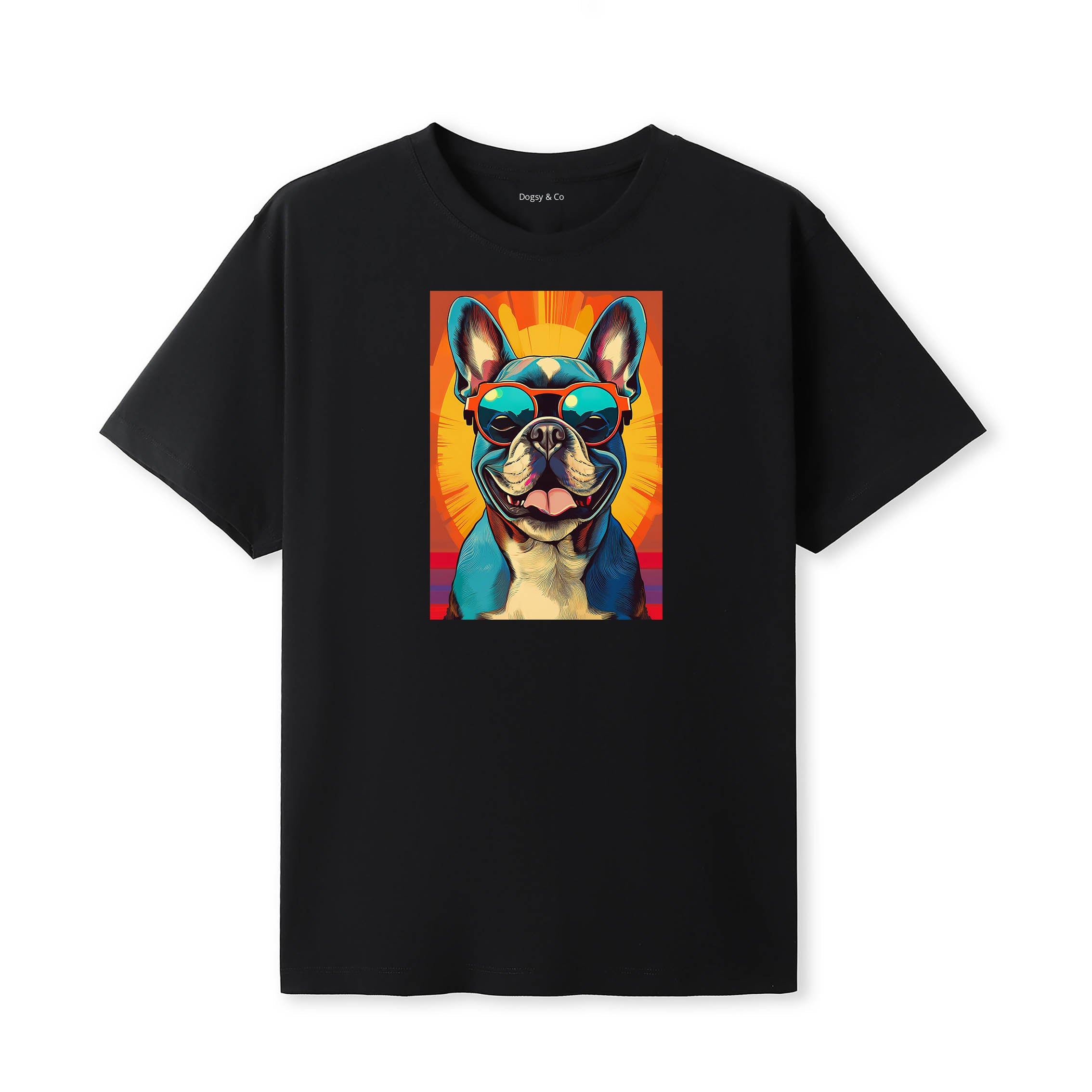 French Bulldog Sunnies Dog T-Shirt Black