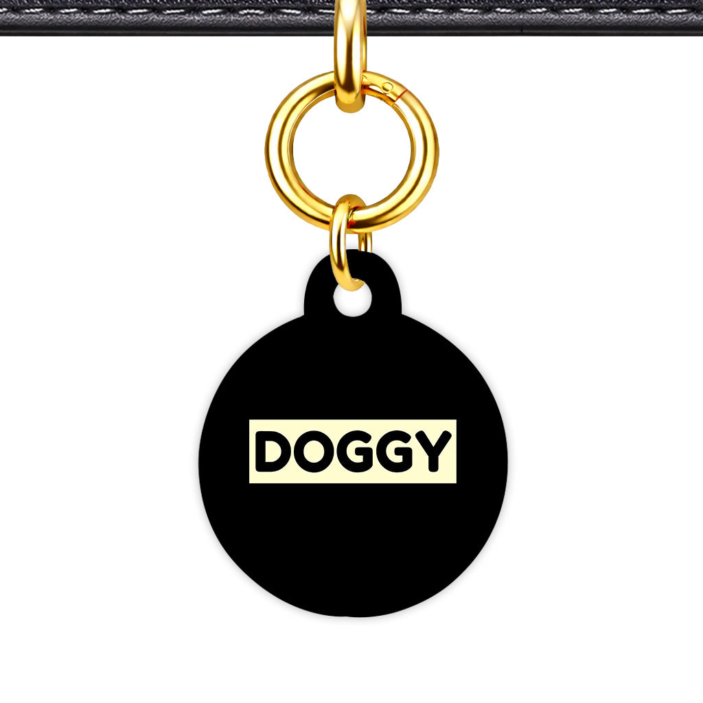 Black & Cream Classic Pet ID Tag (Dog Tag & Cat Tag) - Image 3 | Dogsy & Co