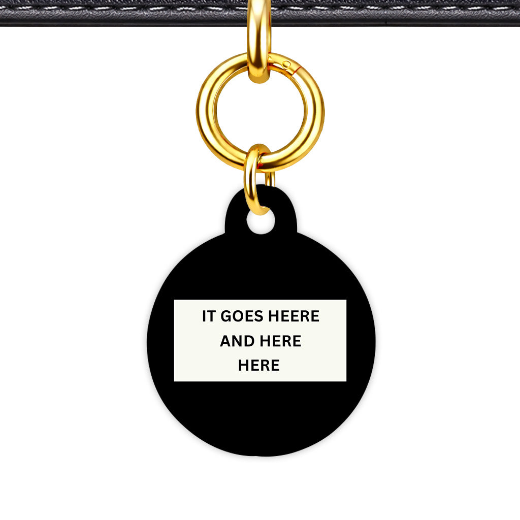 Mixed Classic Dog Tag Gold Classic Vol 24 | 5 Designs | Heart Bone Circle | Pet ID Tag - Circle Back - Gold