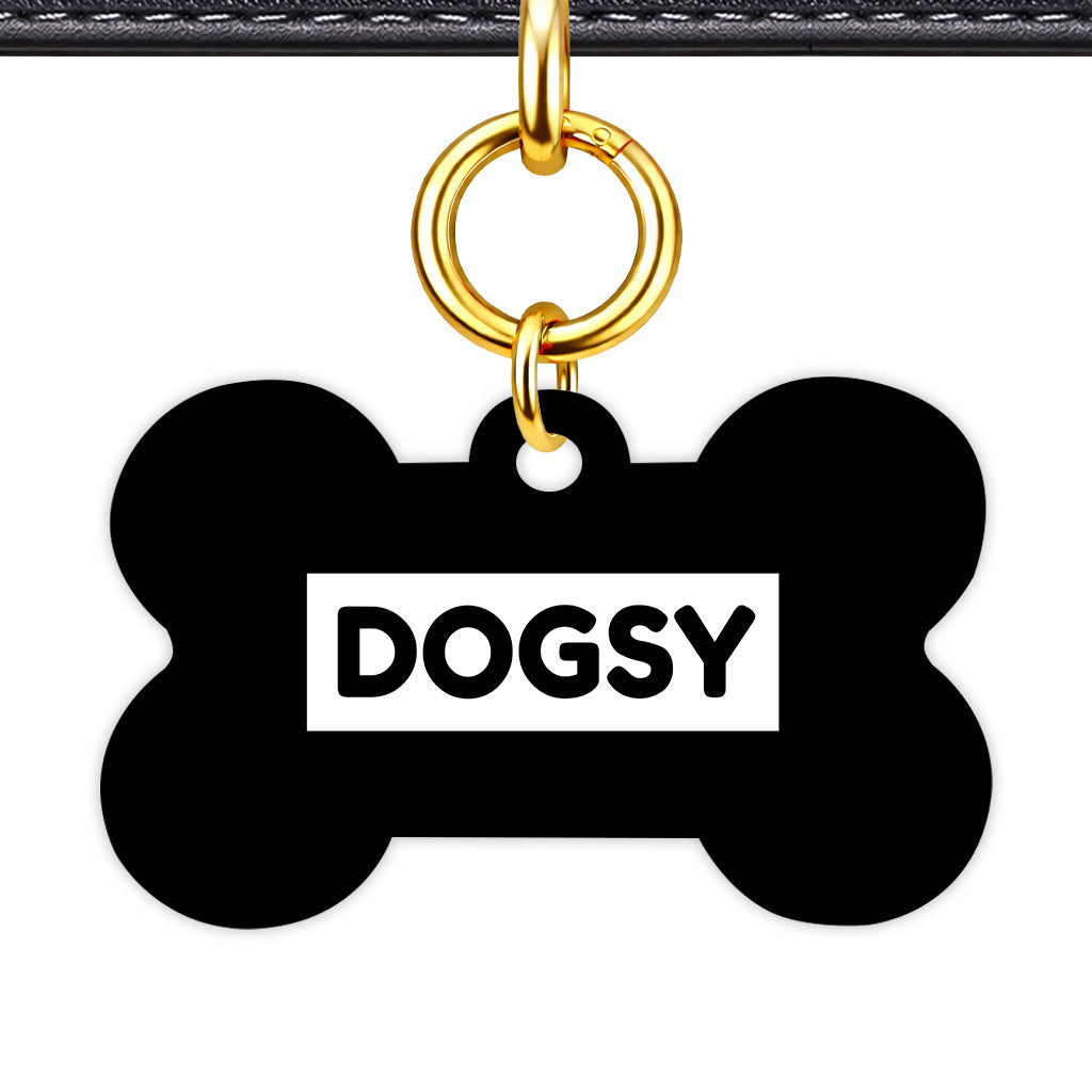 Black & White Classic Pet ID Tag (Dog Tag & Cat Tag) - Image 2 | Dogsy & Co
