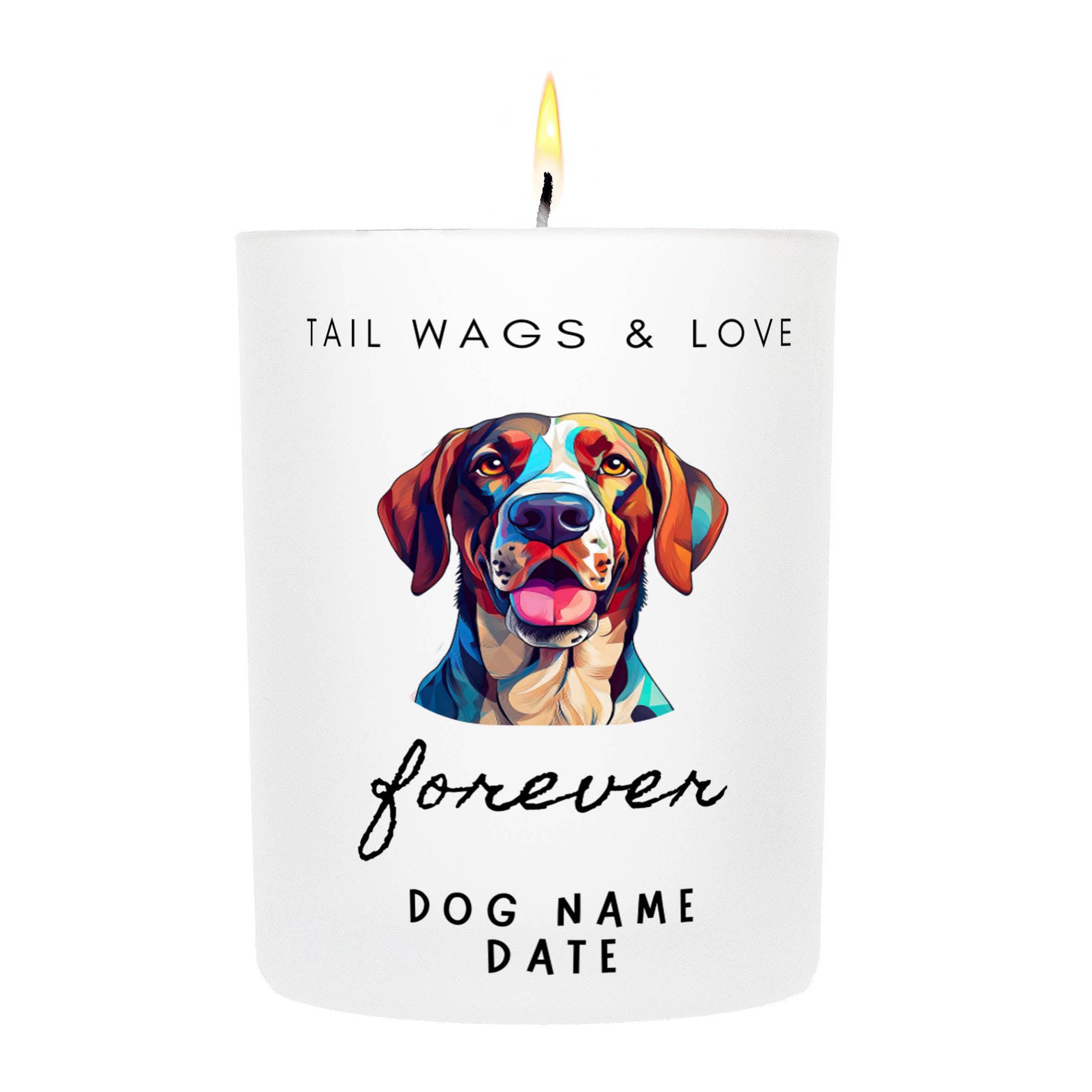GERMAN POINTER   Tail Wags & Love Custom Candle