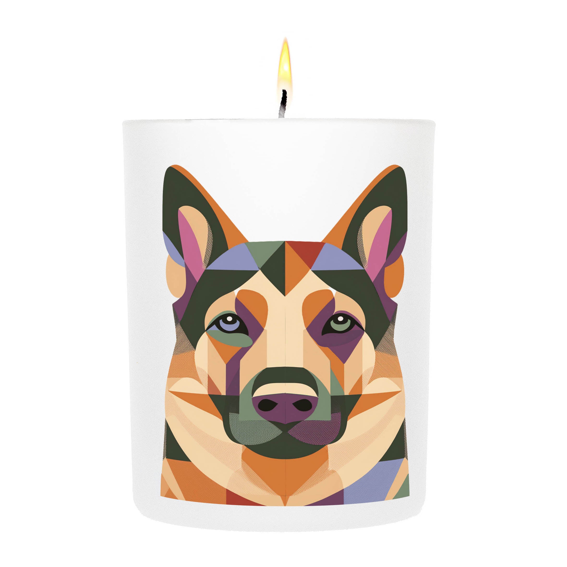 German Shepherd Graphic Bold Dog Candle