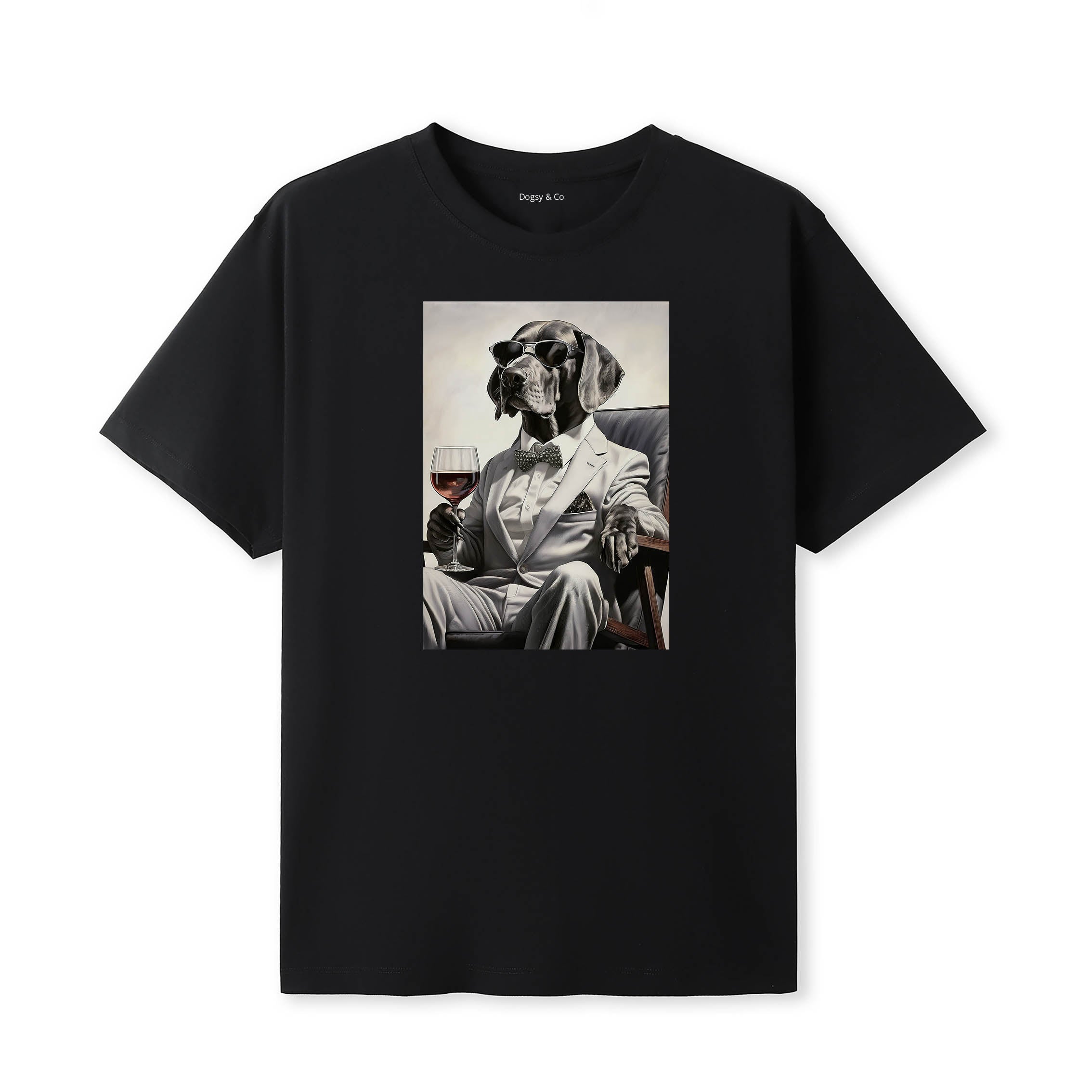 German Pointer distinguished gentleman dog t-shirt - black