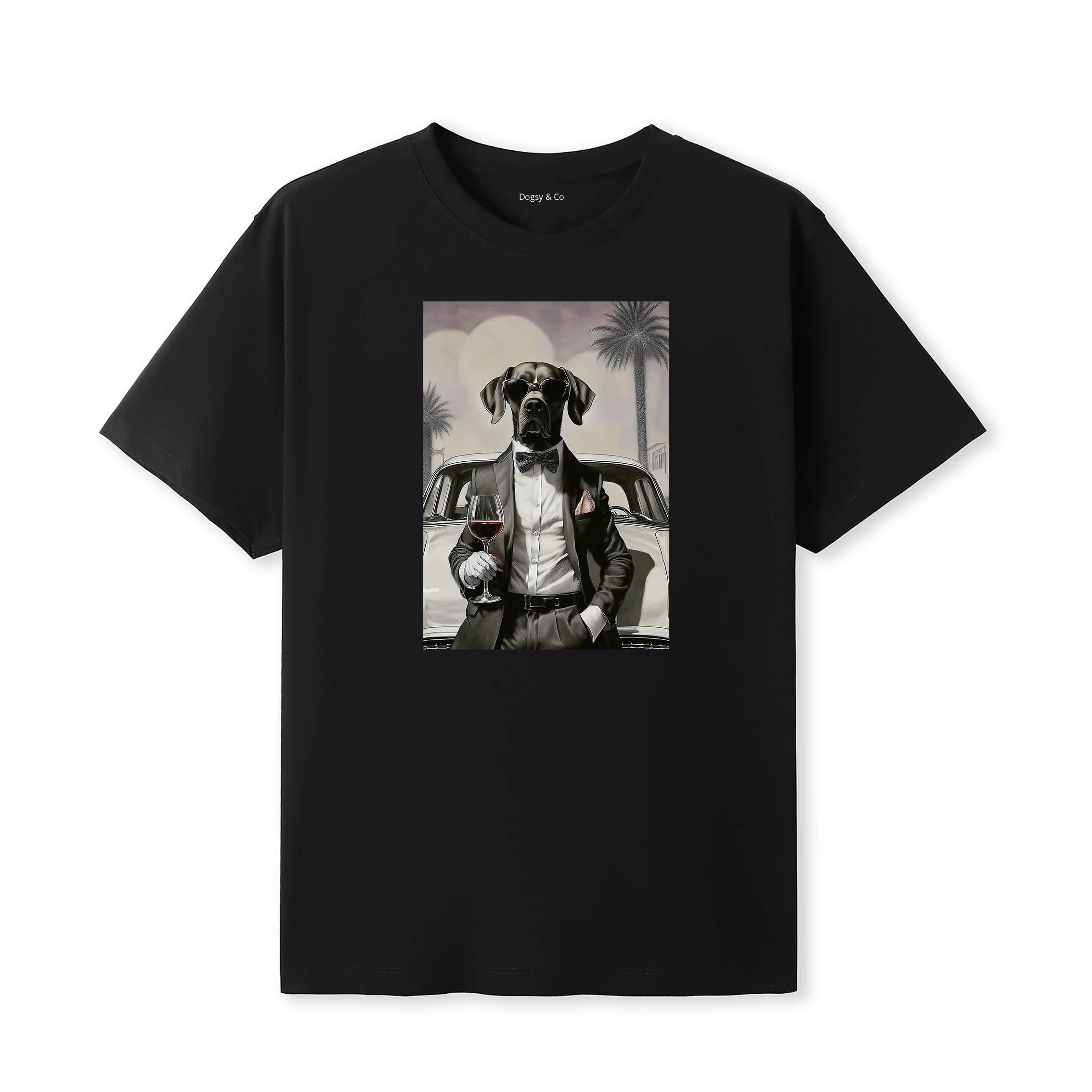 German Pointer distinguished gentleman dog t-shirt - black