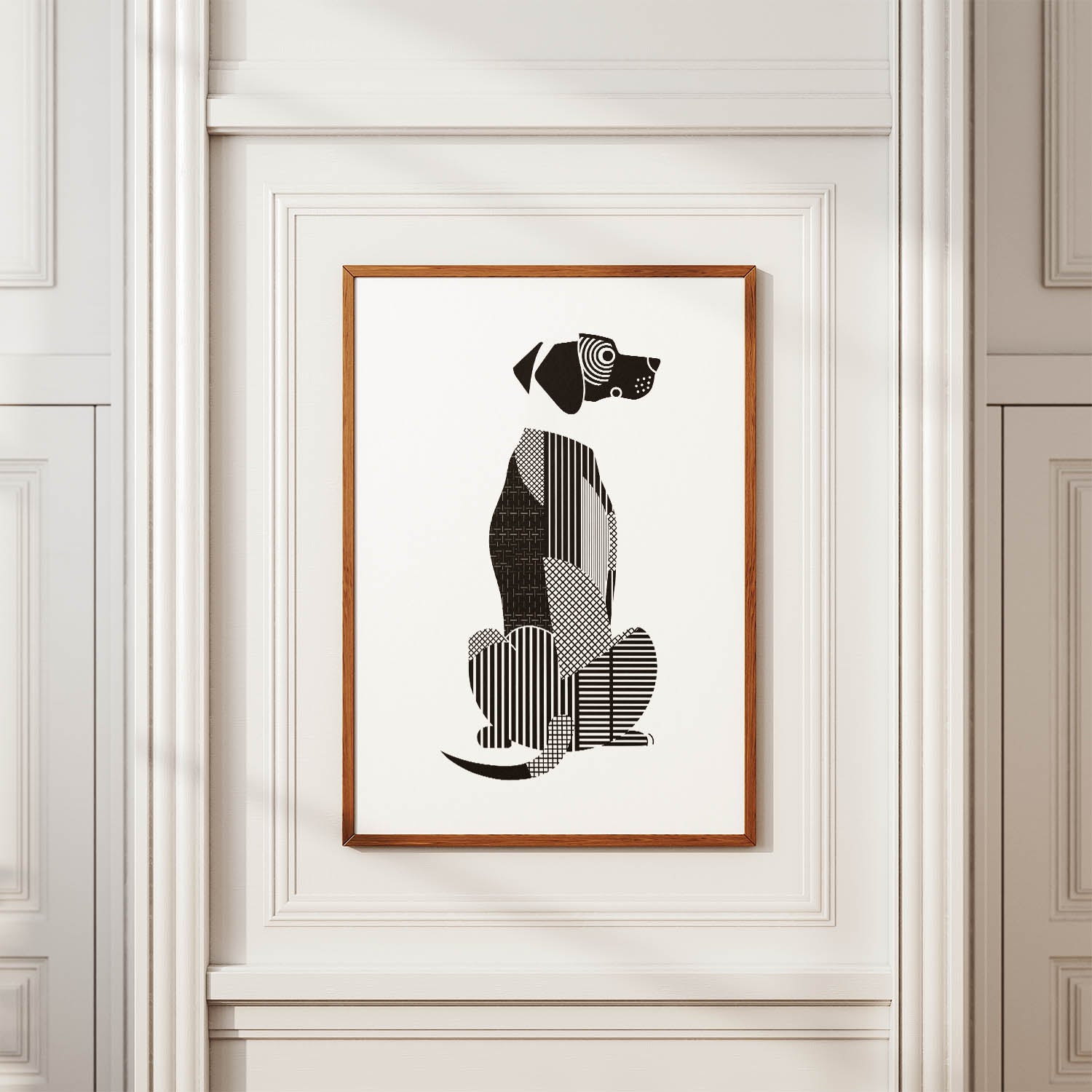 German Pointer Geometric Line Art mockup