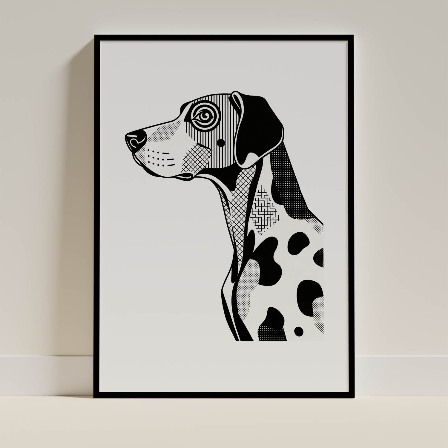 German Pointer Geometric Line Art mockup
