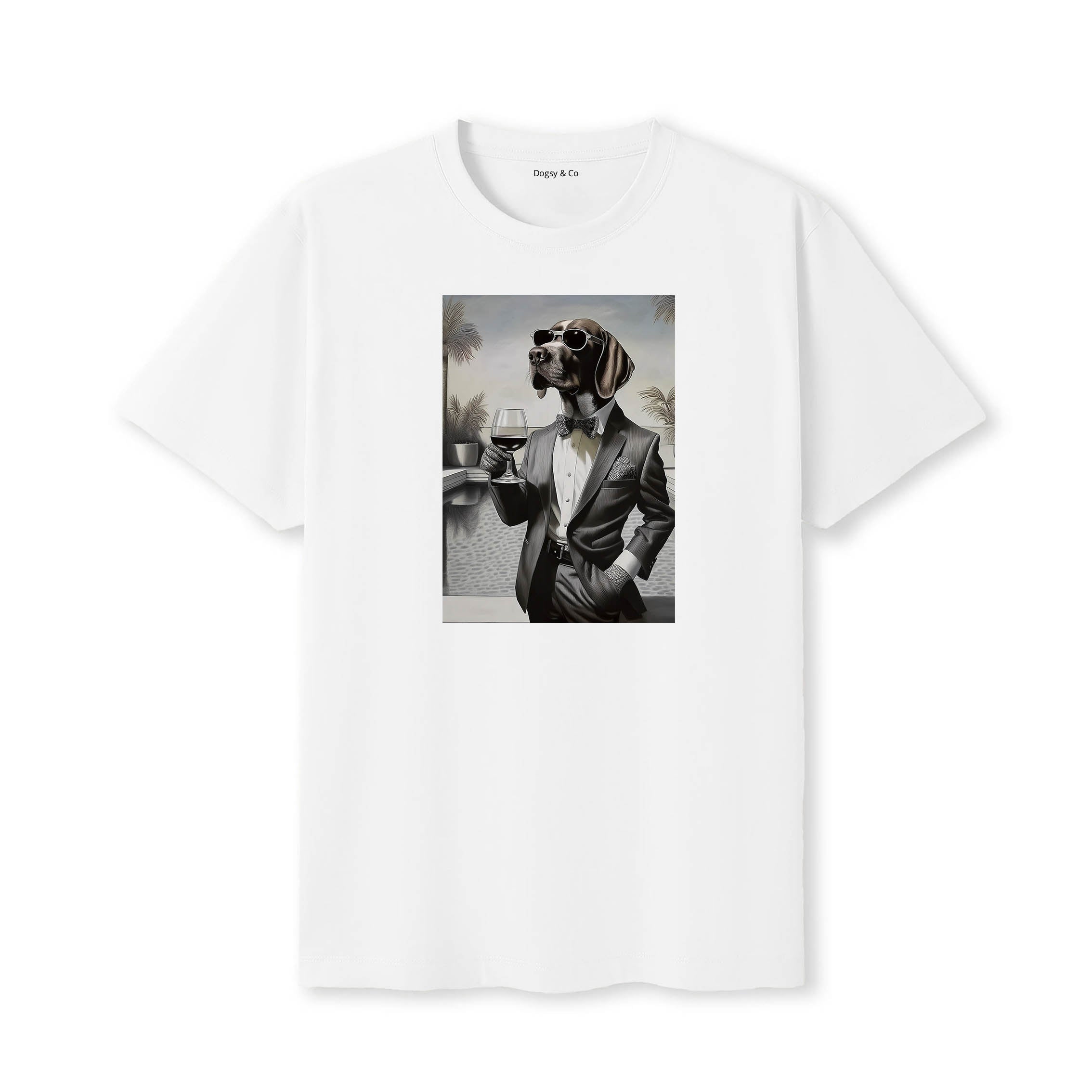 German Pointer distinguished gentleman dog t-shirt - white