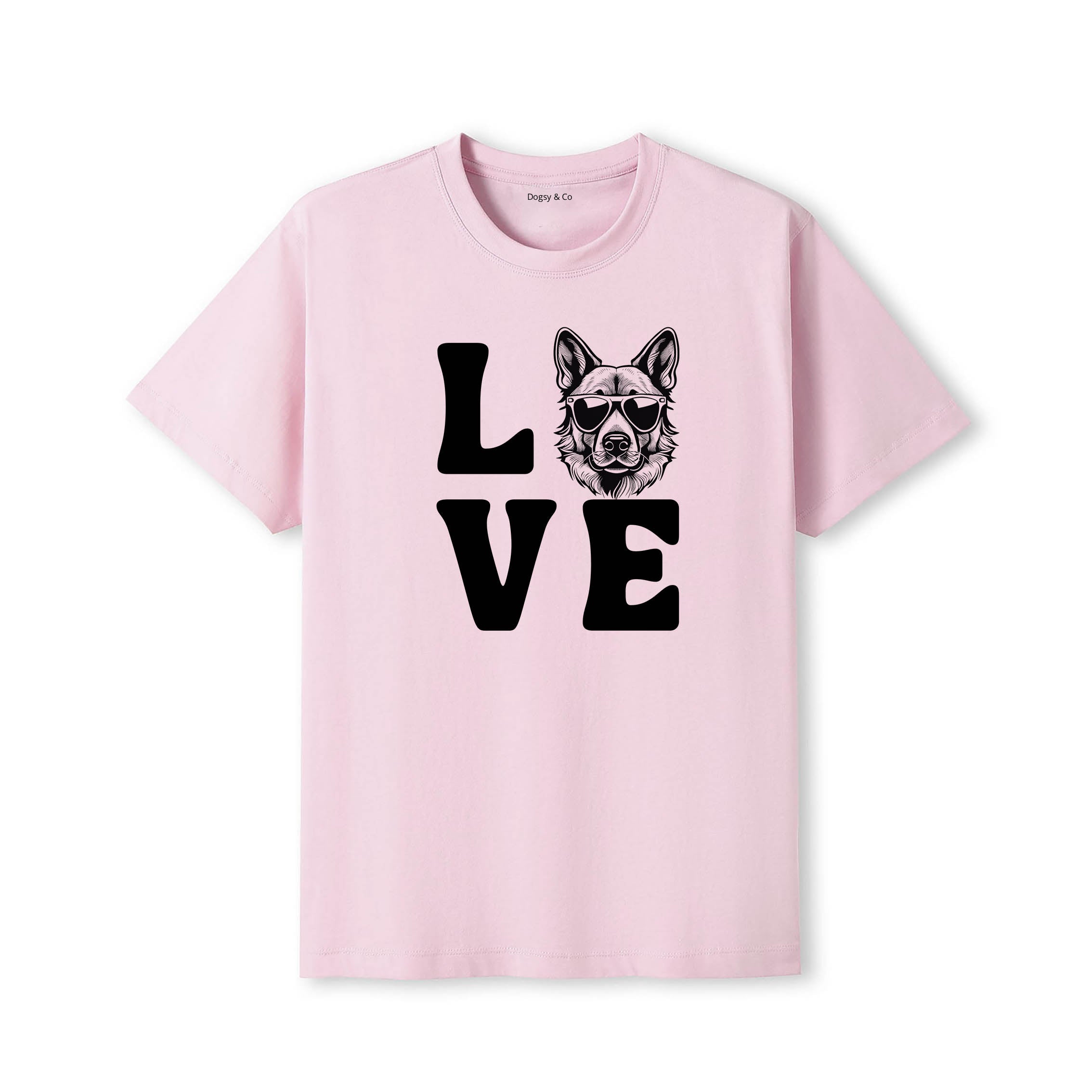German Shepherd LOVE DOGS Tshirt - Pink