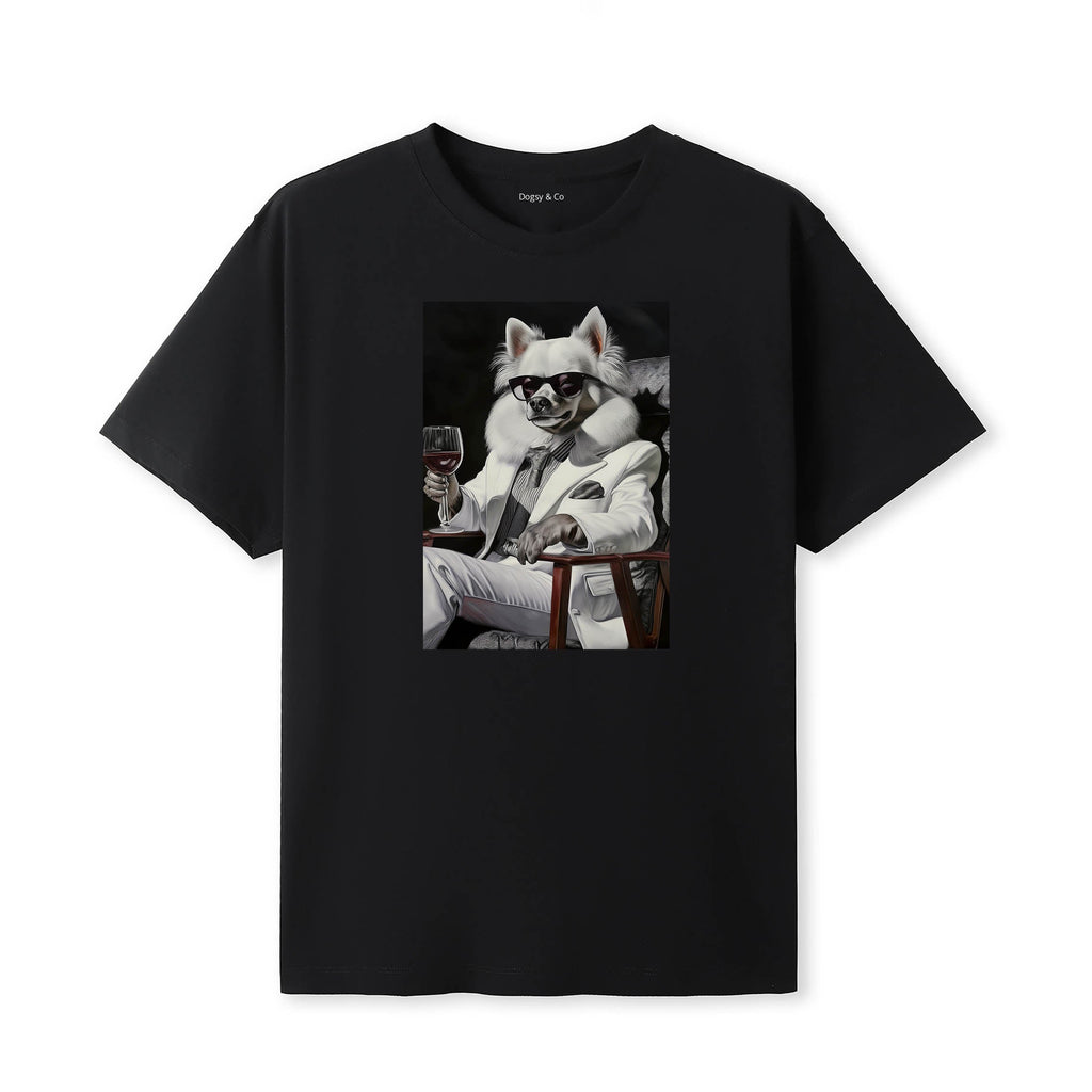 German Spitz distinguished gentleman dog t-shirt - black