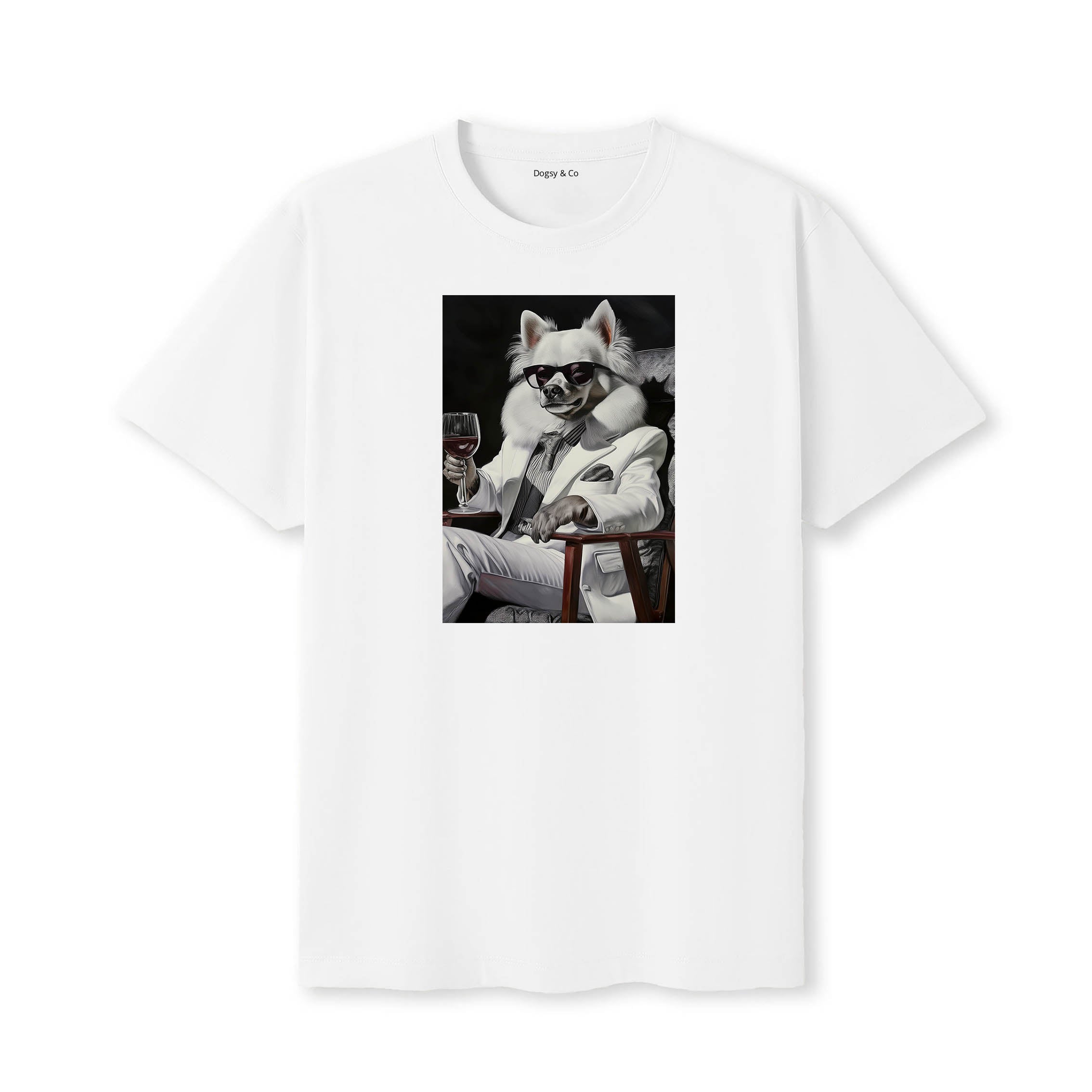 German Spitz distinguished gentleman dog t-shirt - white