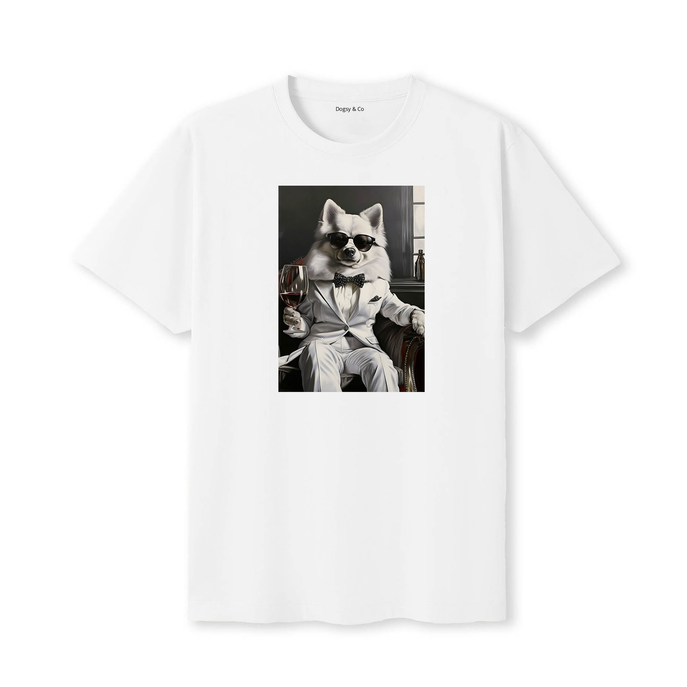 German Spitz distinguished gentleman dog t-shirt - white