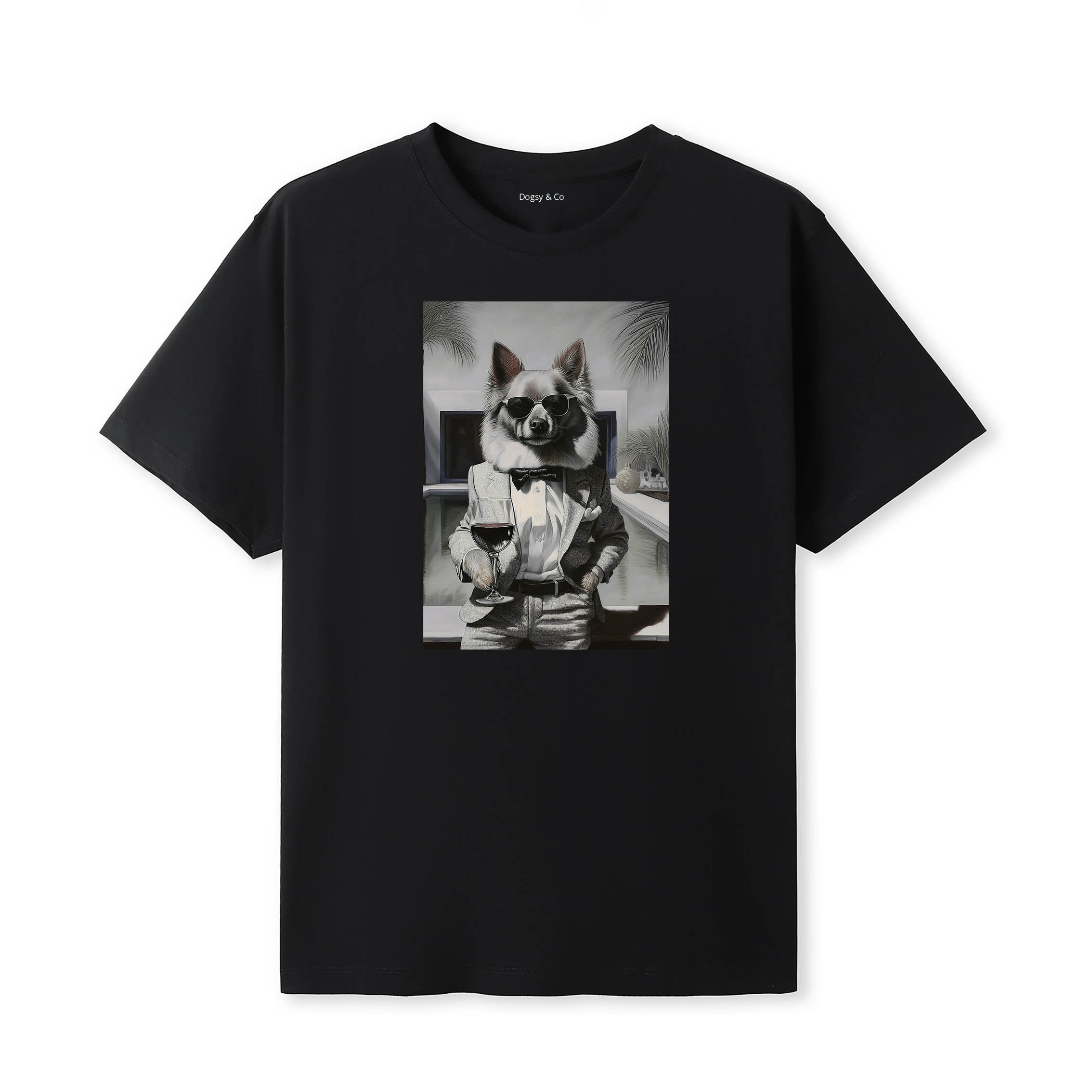 German Spitz distinguished gentleman dog t-shirt - black