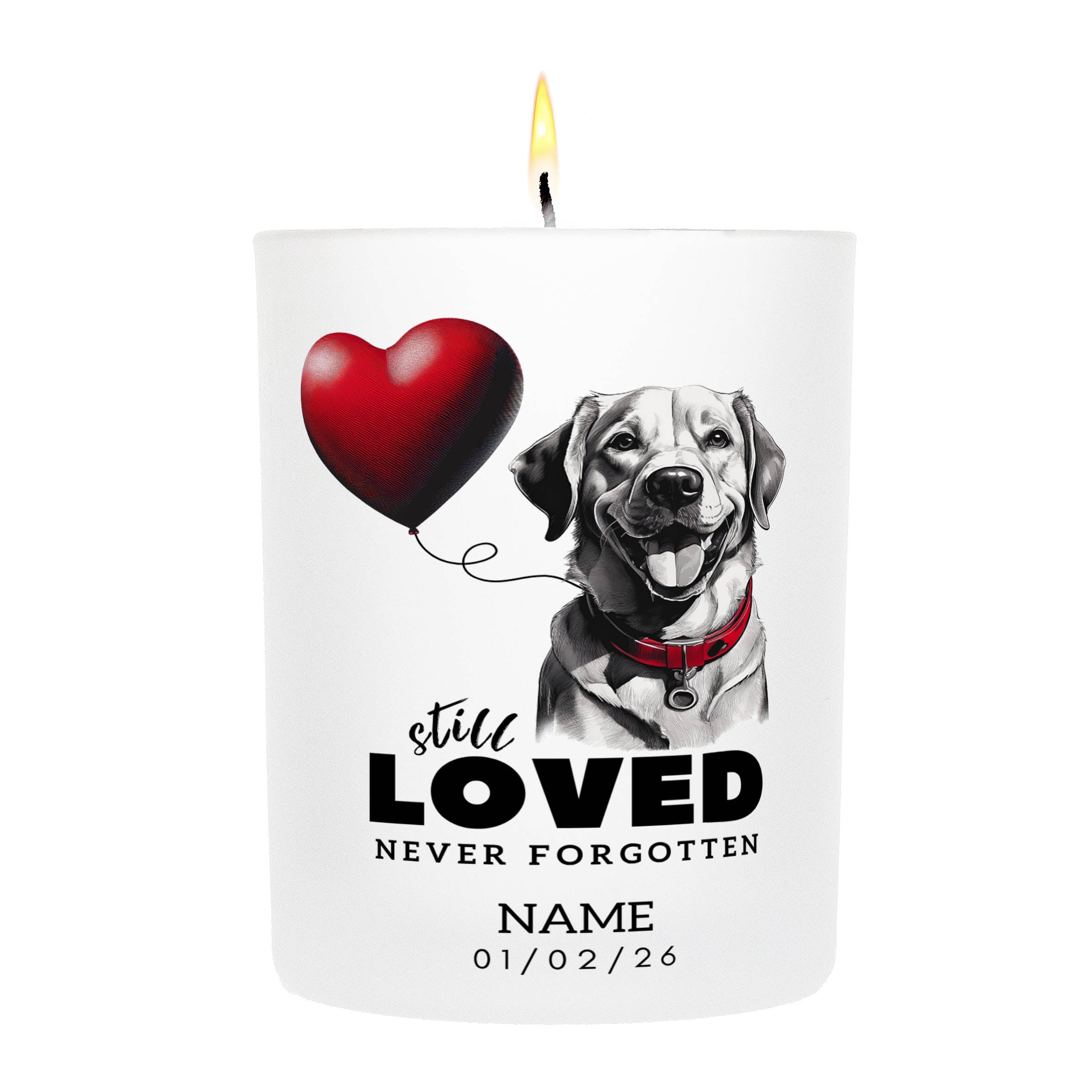 Golden Retriever No Leash No Limits Just Love Custom Candle