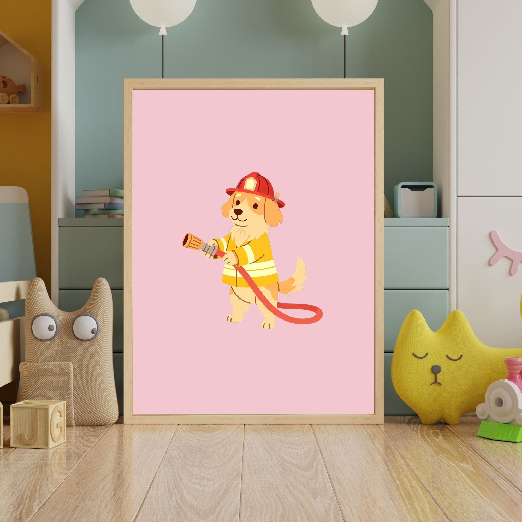 Golden Retriever Kids Nursery Wall Art Print Bundle — 22 Dog Costume Designs, 5 Colours, 6 Print Sizes | Digital Download