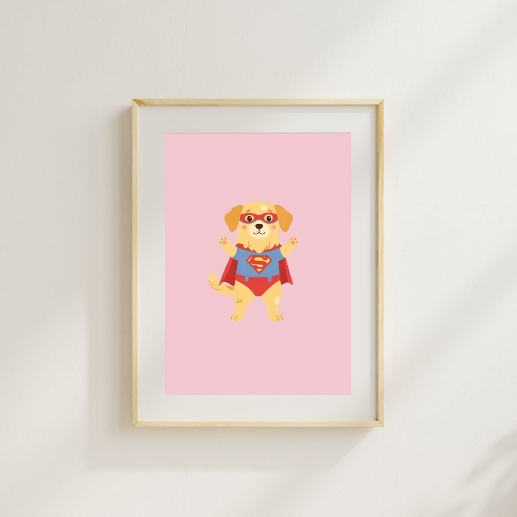 Golden Retriever Kids Nursery Wall Art Print Bundle — 22 Dog Costume Designs, 5 Colours, 6 Print Sizes | Digital Download