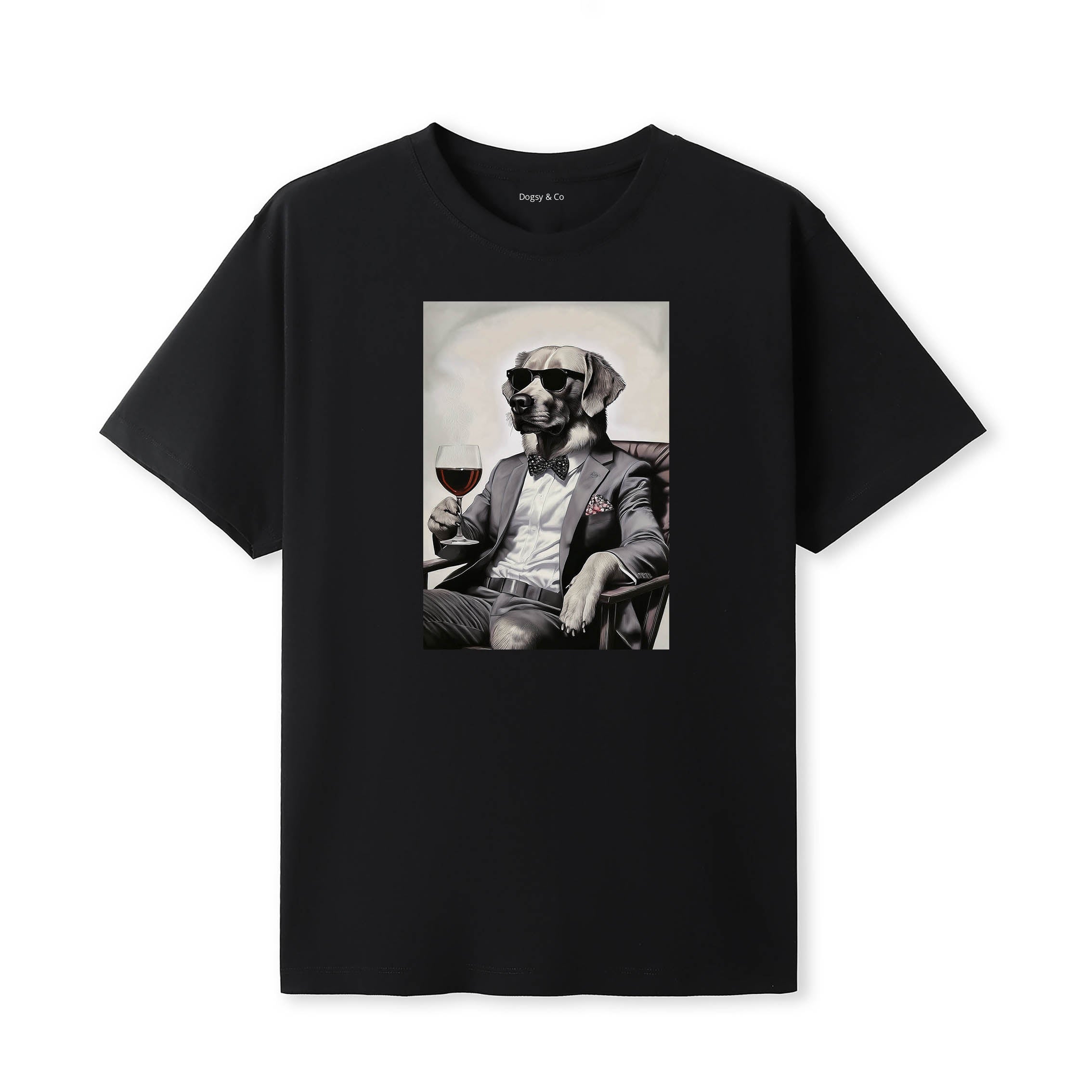 Golden Retriever distinguished gentleman dog t-shirt - black