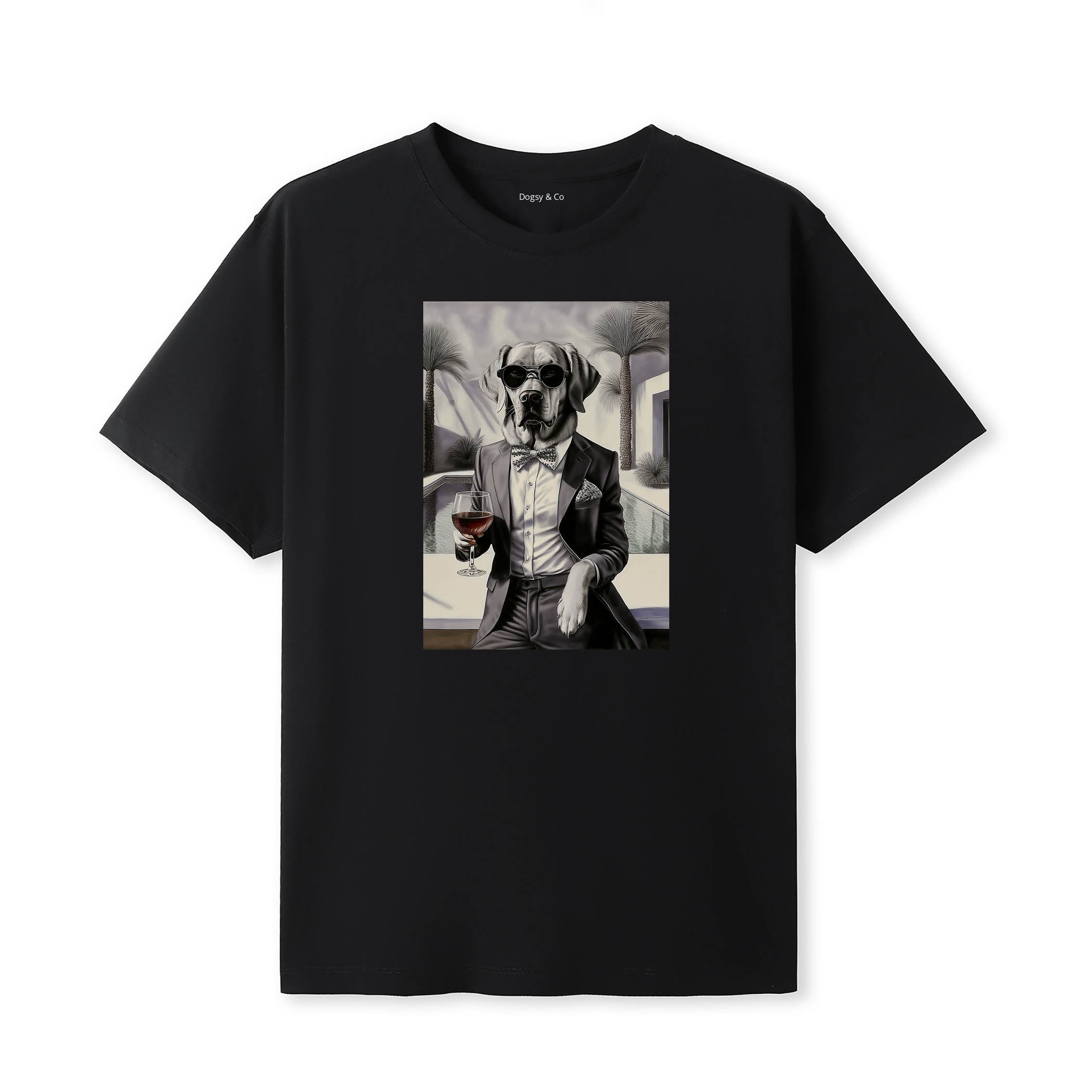 Golden Retriever distinguished gentleman dog t-shirt - black