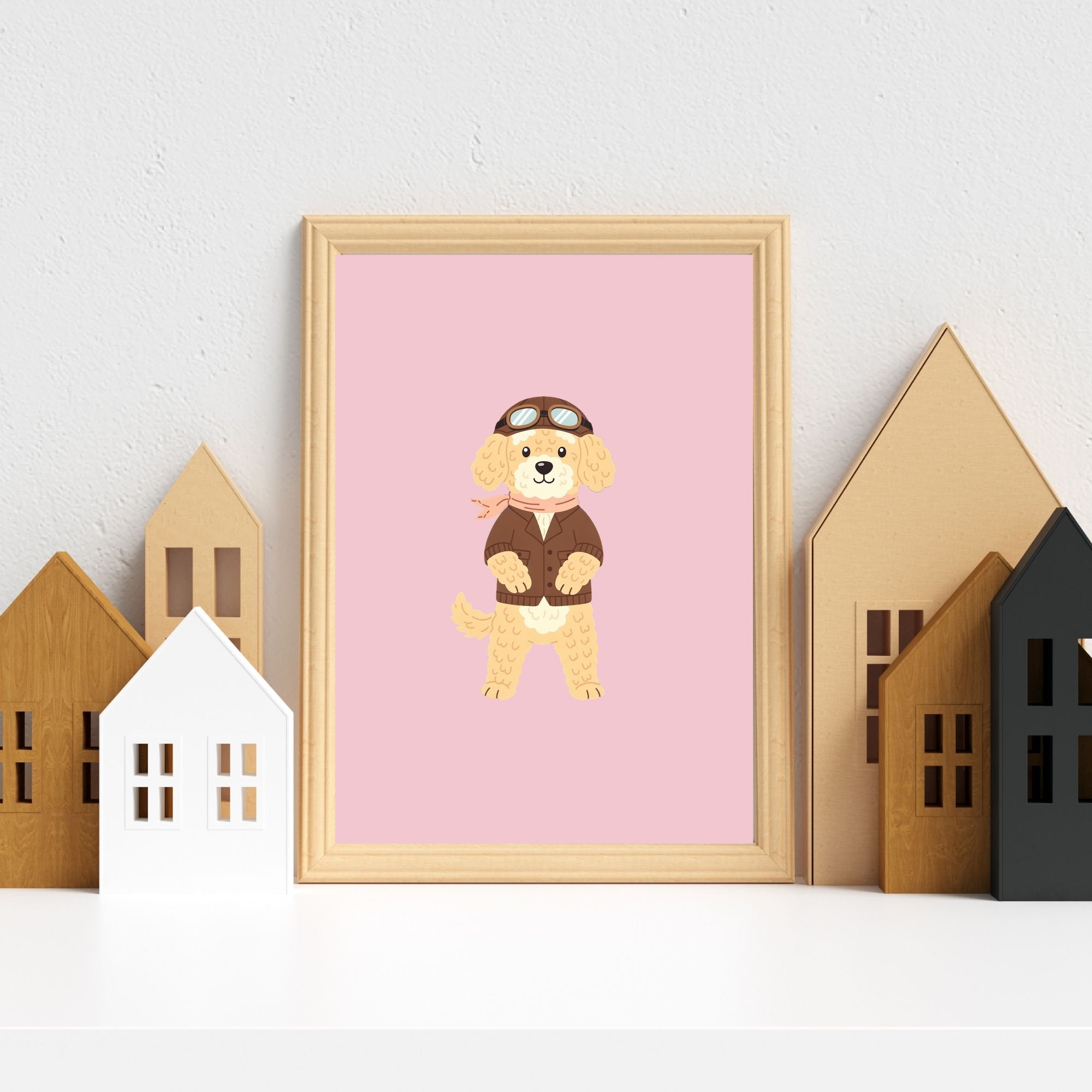 Goldendoodle Kids Nursery Wall Art Print Bundle — 22 Dog Costume Designs, 5 Colours, 6 Print Sizes | Digital Download