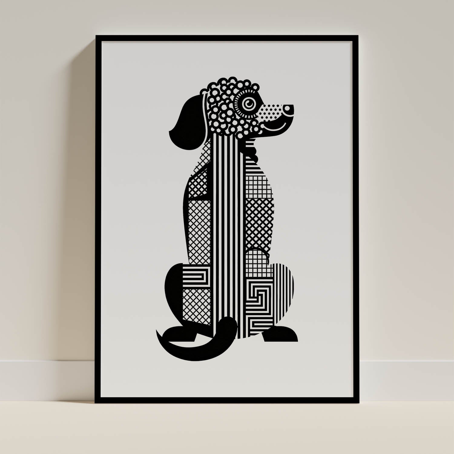 Goldendoodle Geometric Line Art mockup