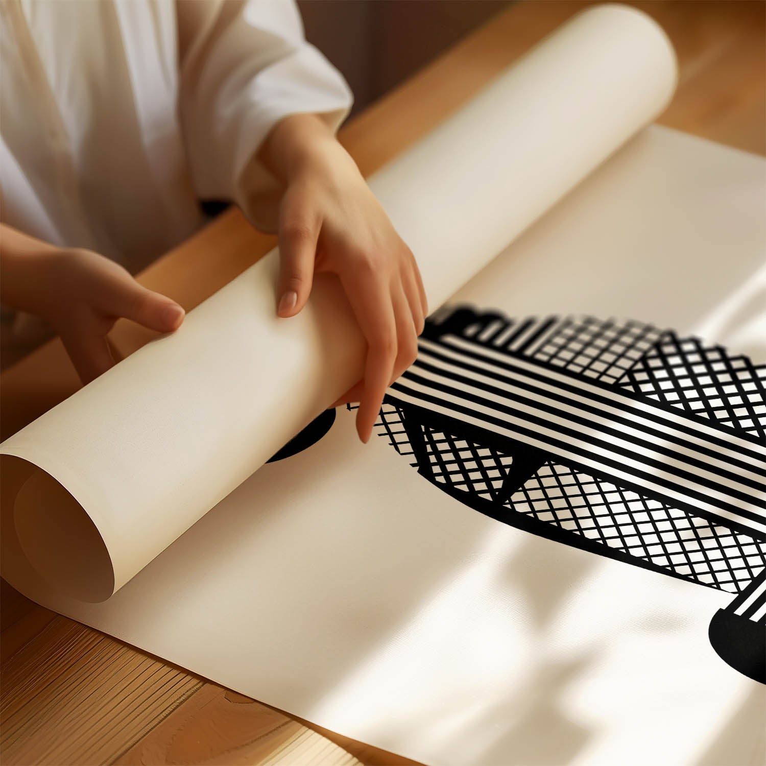 Goldendoodle Geometric Line Art mockup
