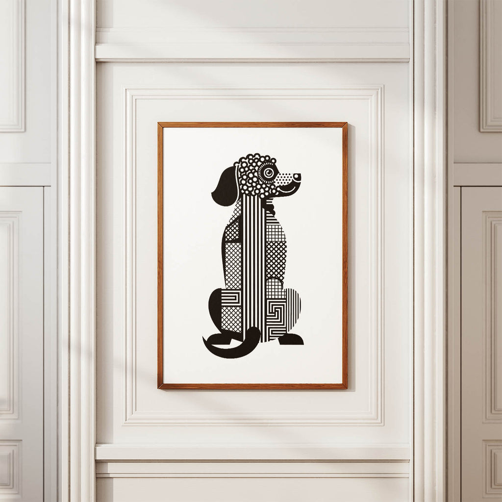 Goldendoodle Geometric Line Art mockup