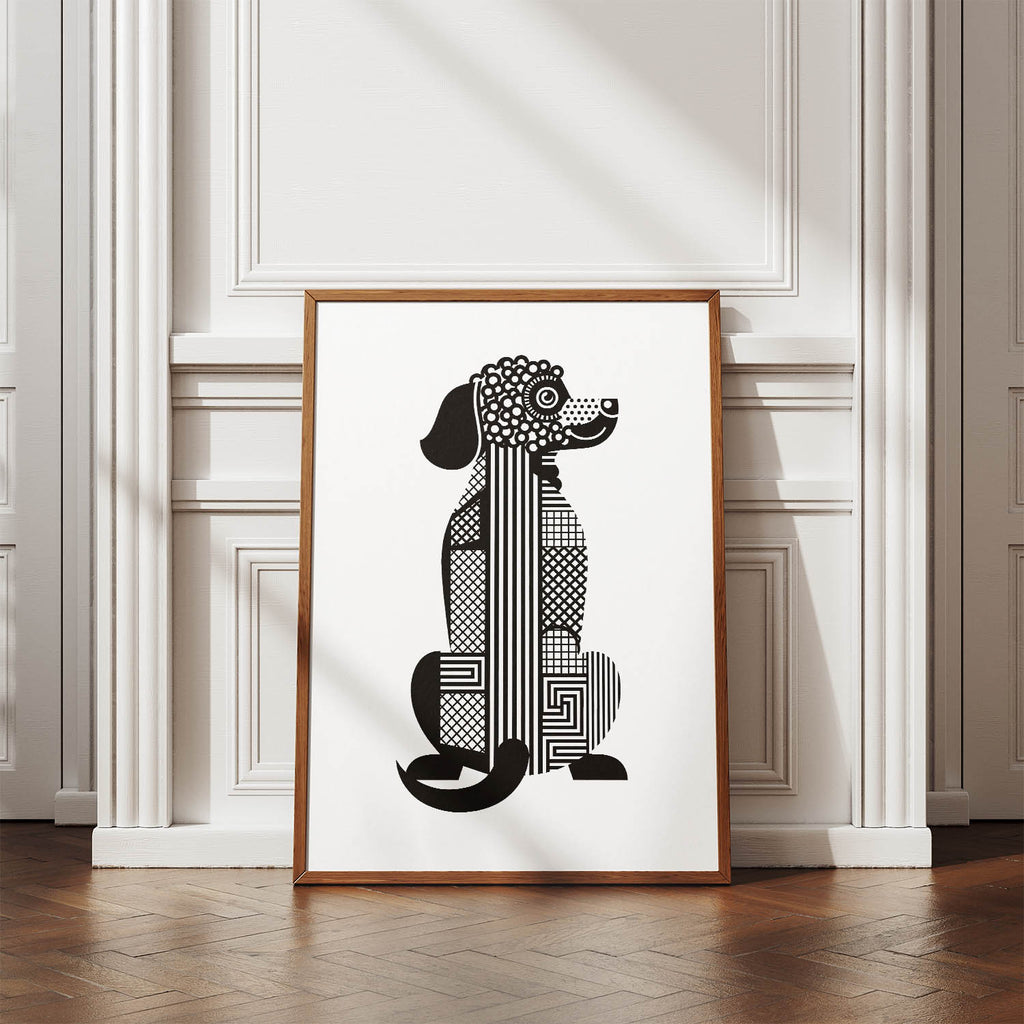 Goldendoodle Geometric Line Art mockup