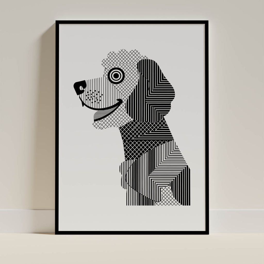 Goldendoodle Geometric Line Art mockup