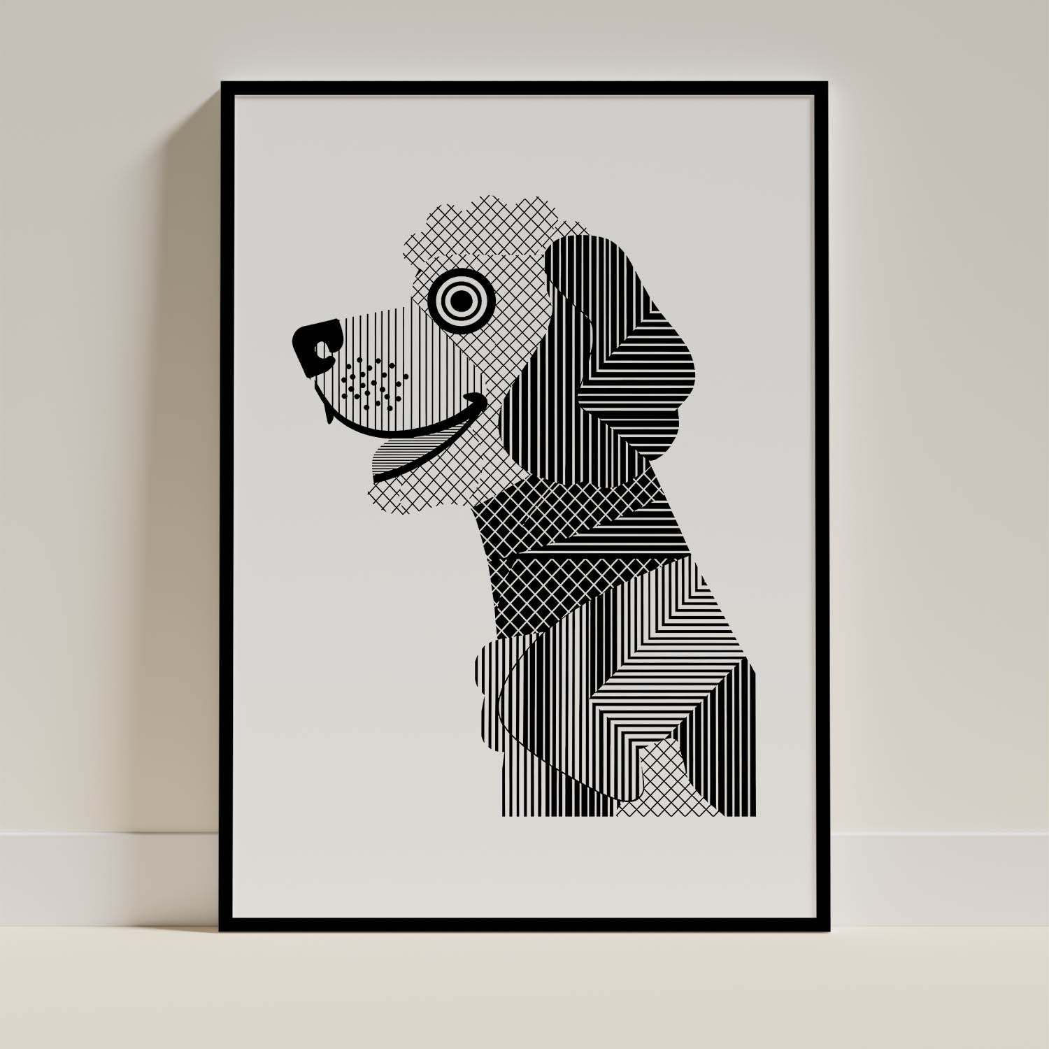 Goldendoodle Geometric Line Art mockup