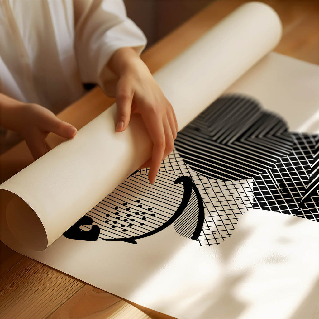Goldendoodle Geometric Line Art mockup