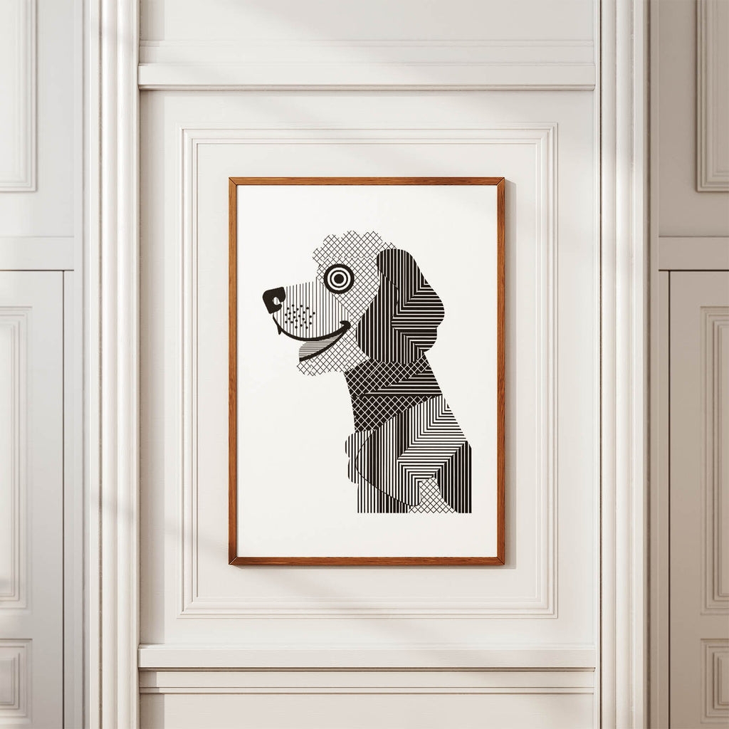 Goldendoodle Geometric Line Art mockup