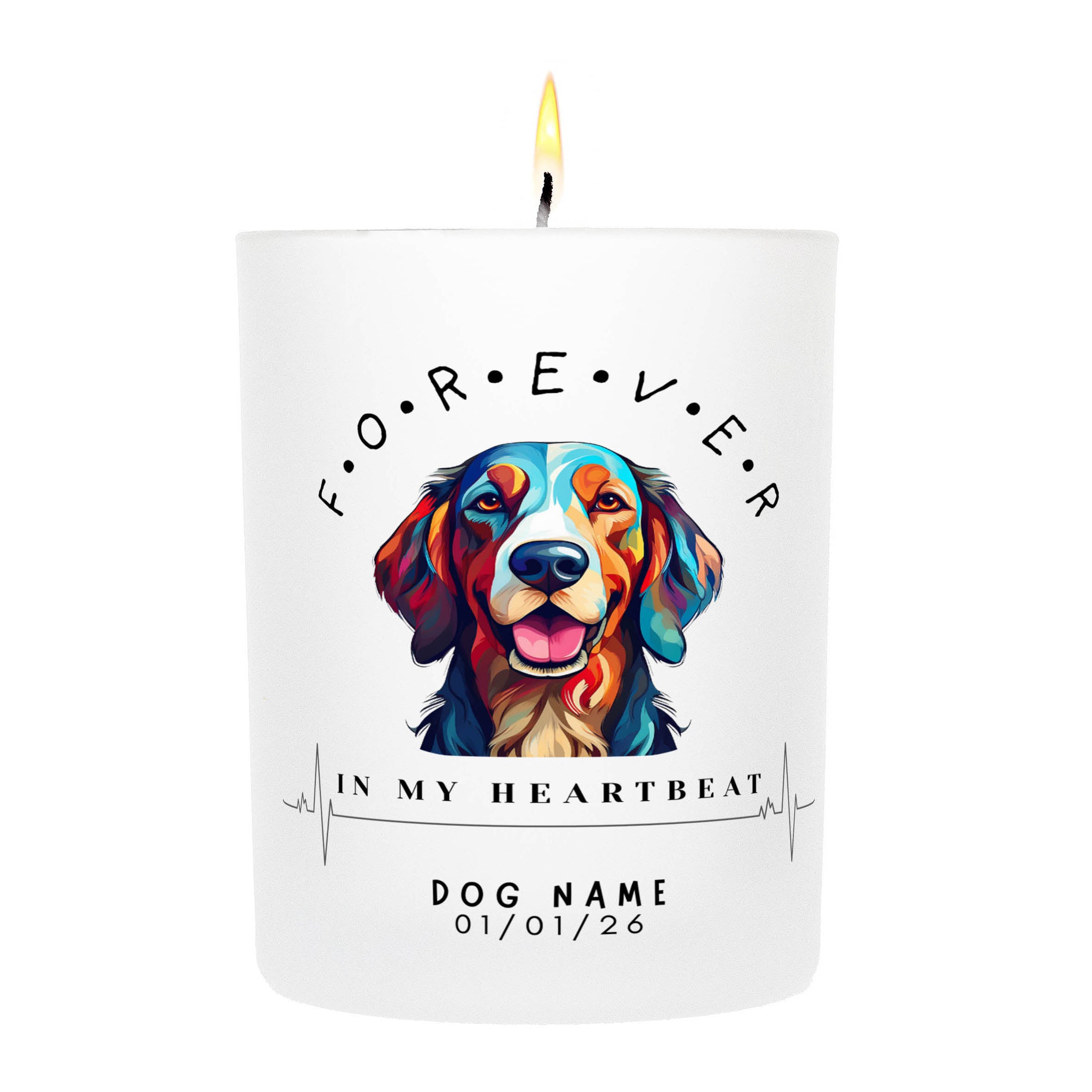 Gordon Setter – Forever in My Heartbeat Custom Candle