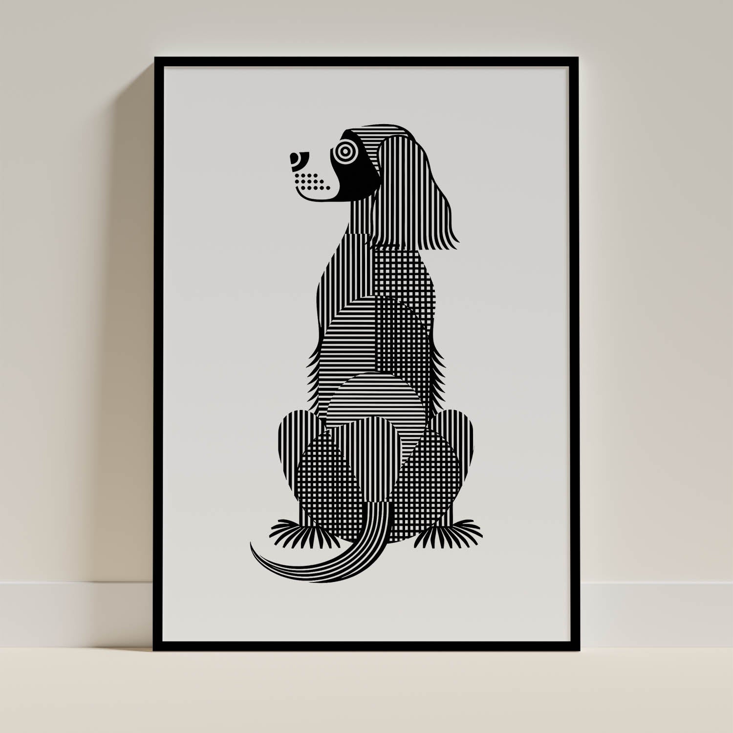 Gordon Setter Geometric Line Art mockup