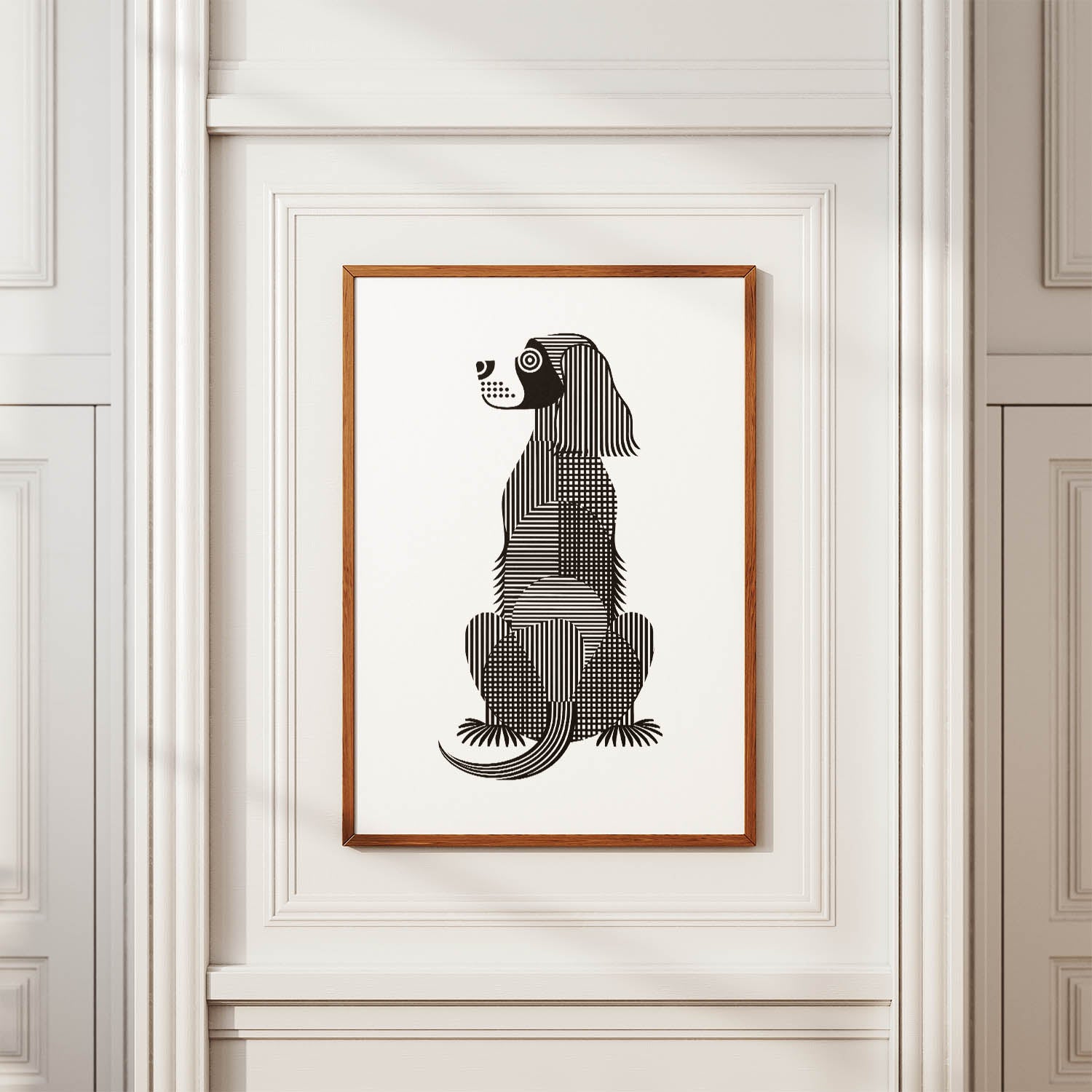 Gordon Setter Geometric Line Art mockup