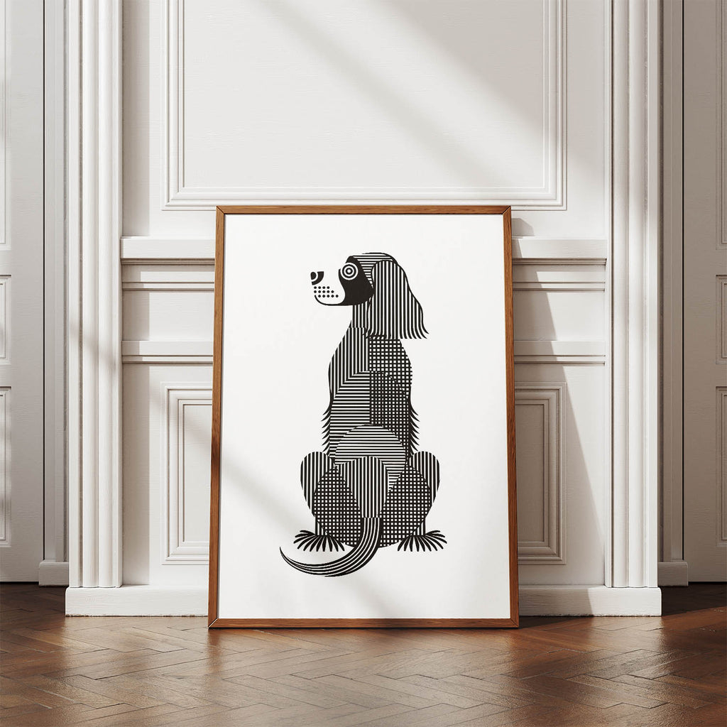 Gordon Setter Geometric Line Art mockup
