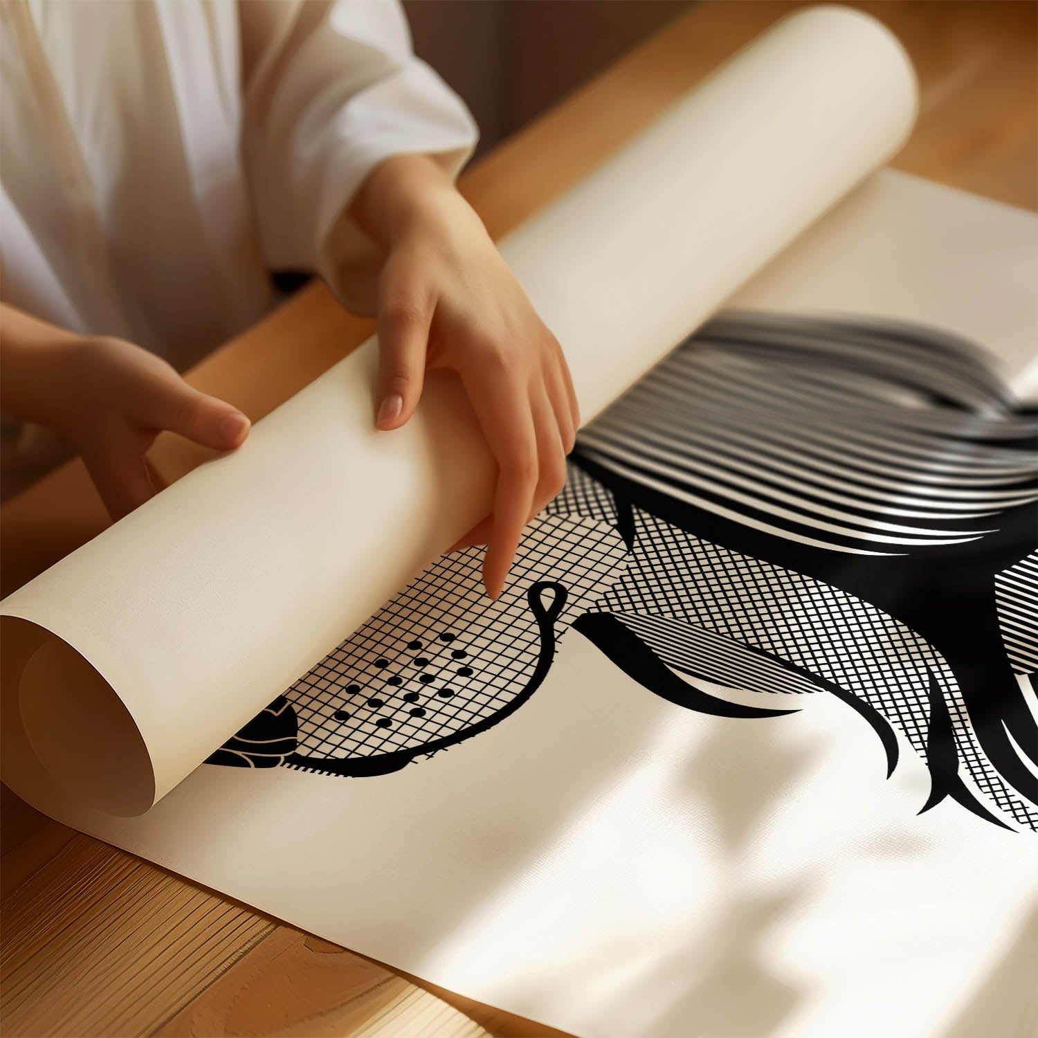 Gordon Setter Geometric Line Art mockup
