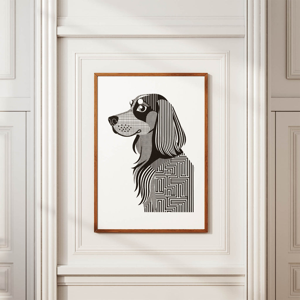 Gordon Setter Geometric Line Art mockup